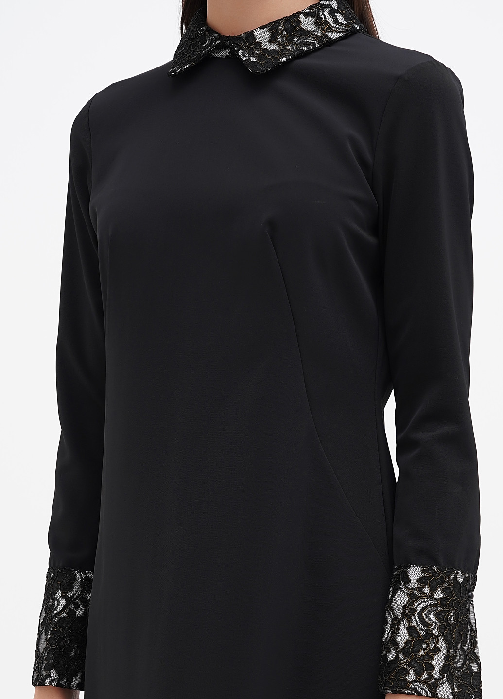 Чорна кежуал сукня Sassofono однотонна