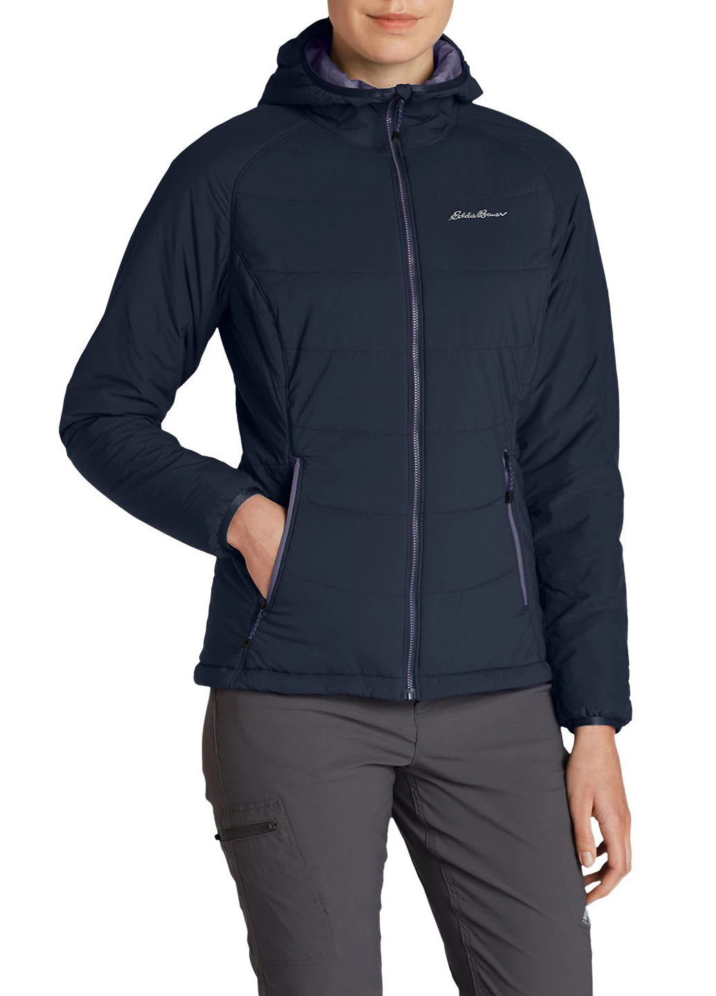 Черная зимняя куртка Eddie Bauer
