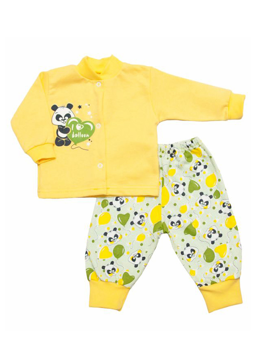 Желтый демисезонный комплект (кофта, брюки) BabiesBerries