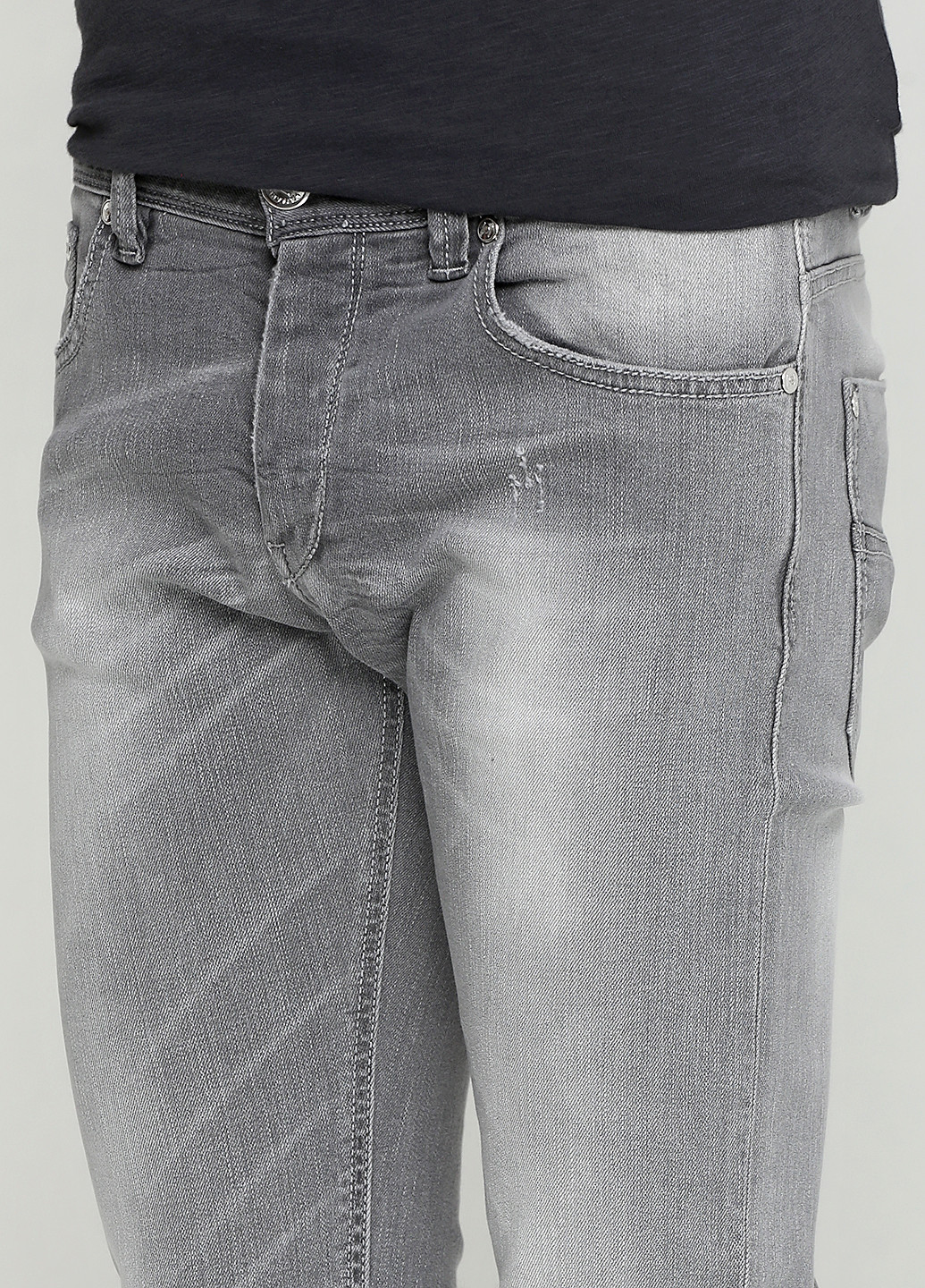 Грифельно-серые демисезонные прямые джинсы Hamaki-Ho
