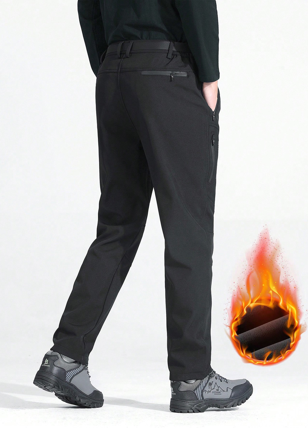 Черные спортивные демисезонные зауженные брюки SHEIN