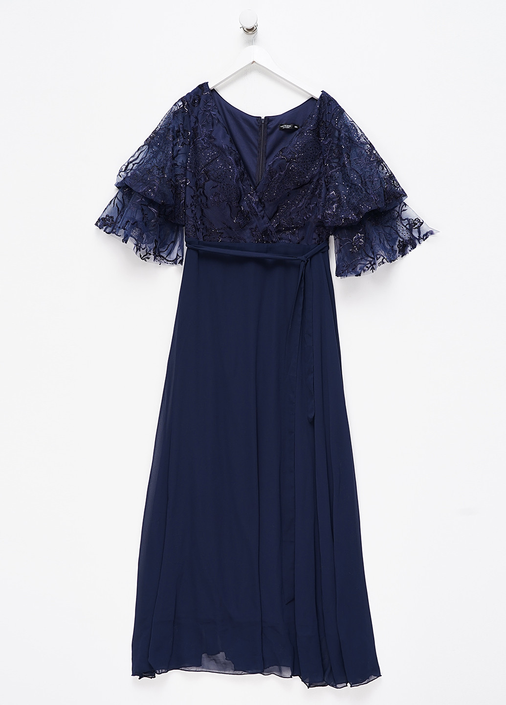 Темно-синя вечірня, святковий сукня в стилі армпір SHEIN однотонна