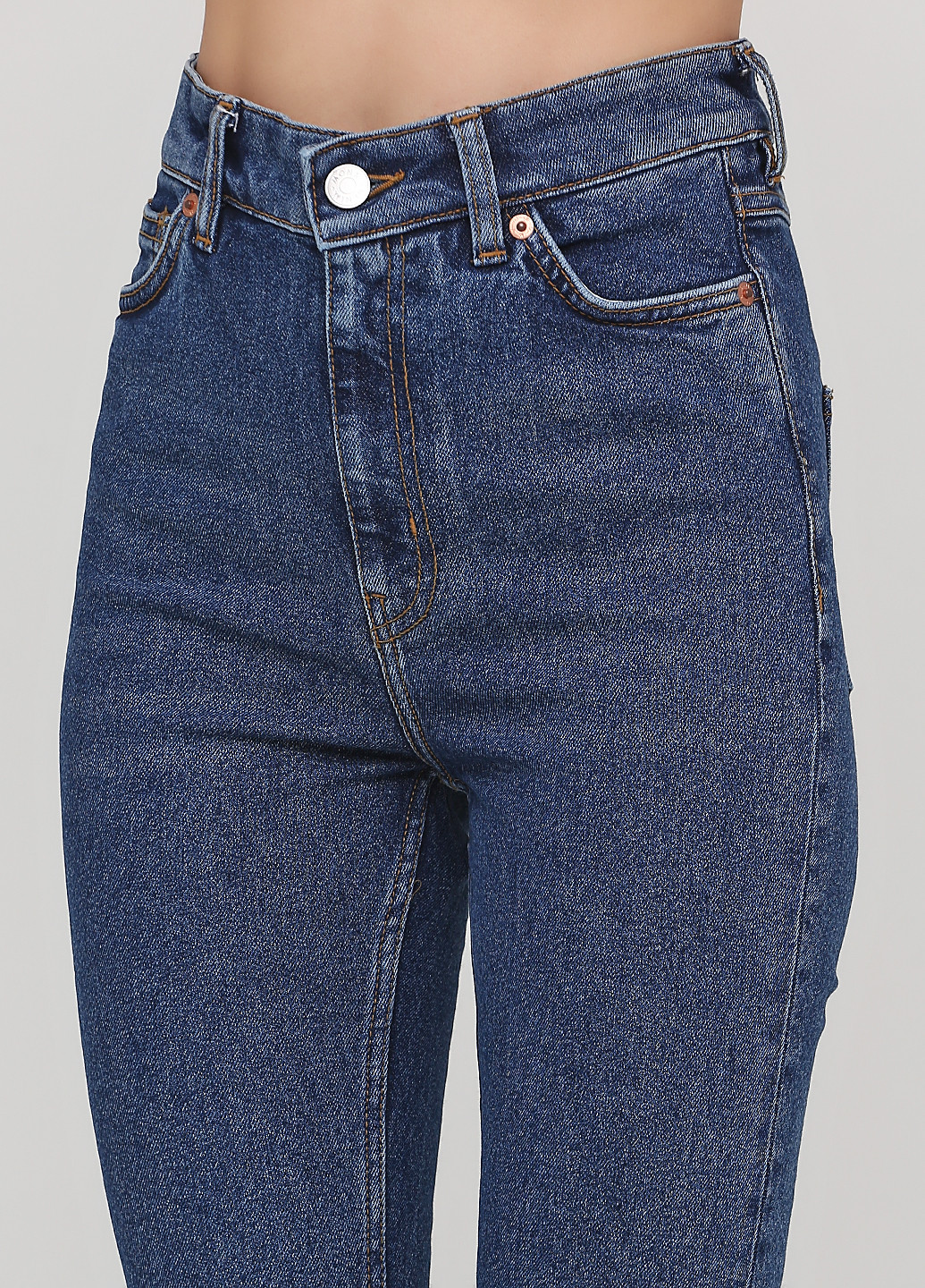 Синие демисезонные скинни джинсы Monki