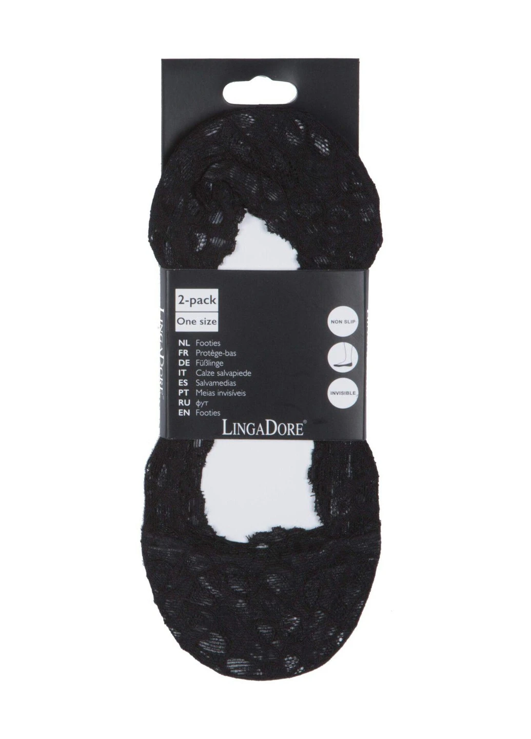Чорні шкарпетки жіночі one size чорний ac050 Lingadore квіткові (254305168)
