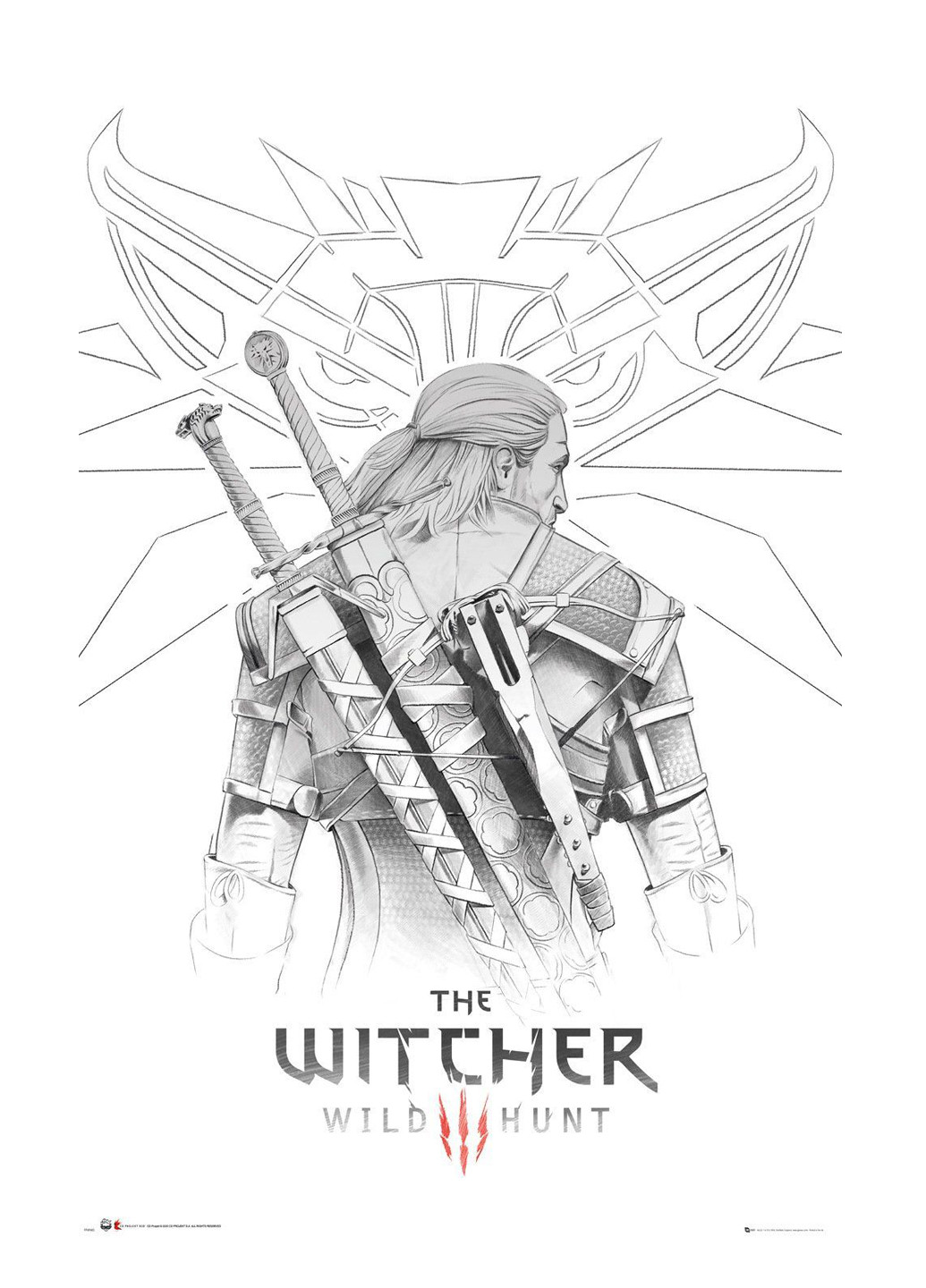 Постер GB eye The Witcher - Geralt Sketch Gbeye (222966753)