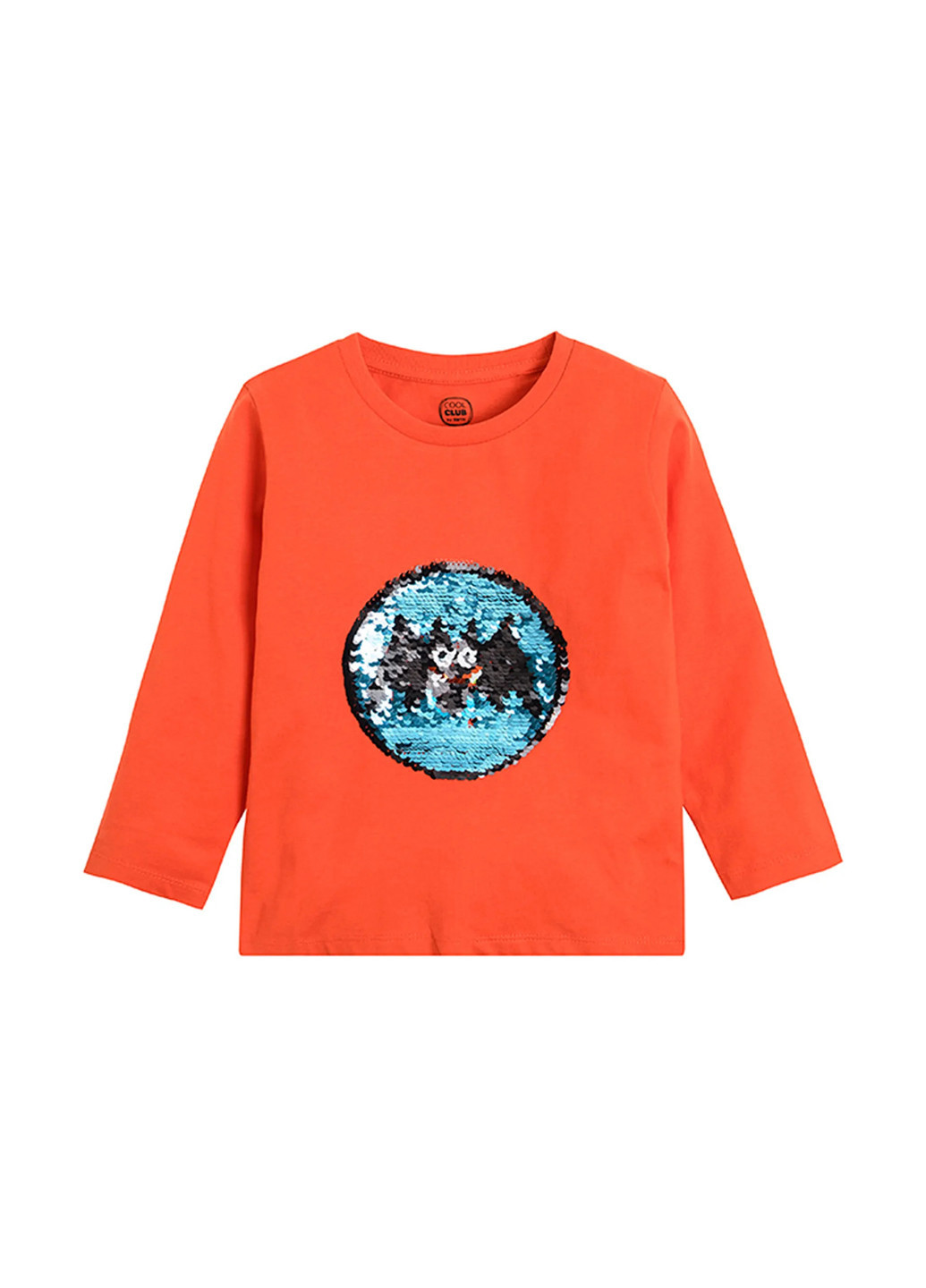 Красный демисезонный кэжуал лонгслив Cool Club однотонный