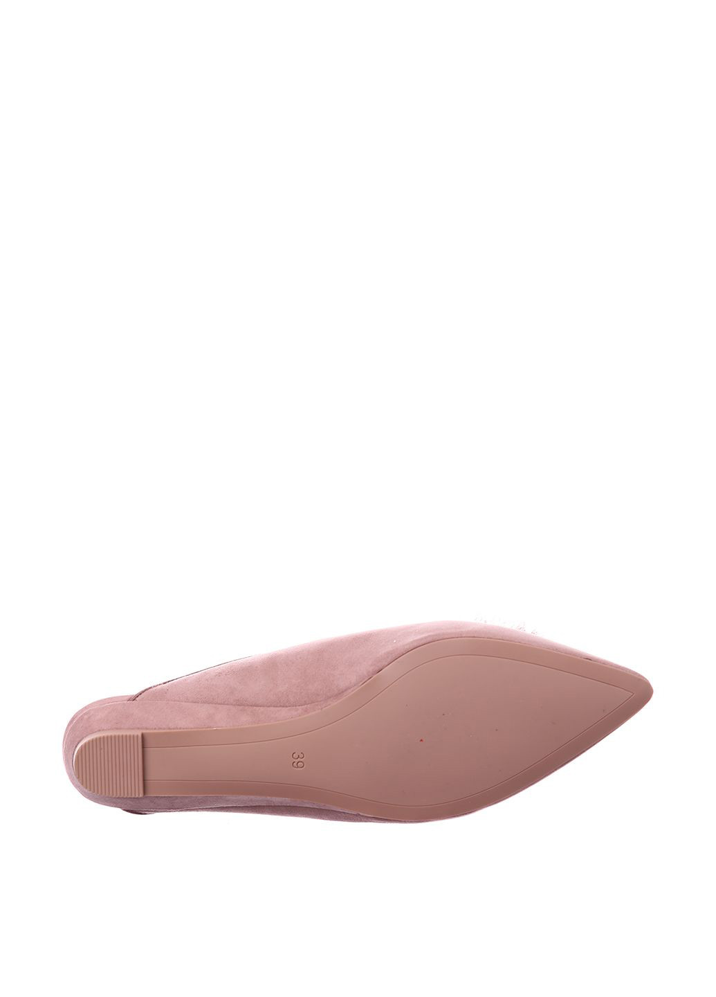 Розовые сабо H&M без каблука с помпонами