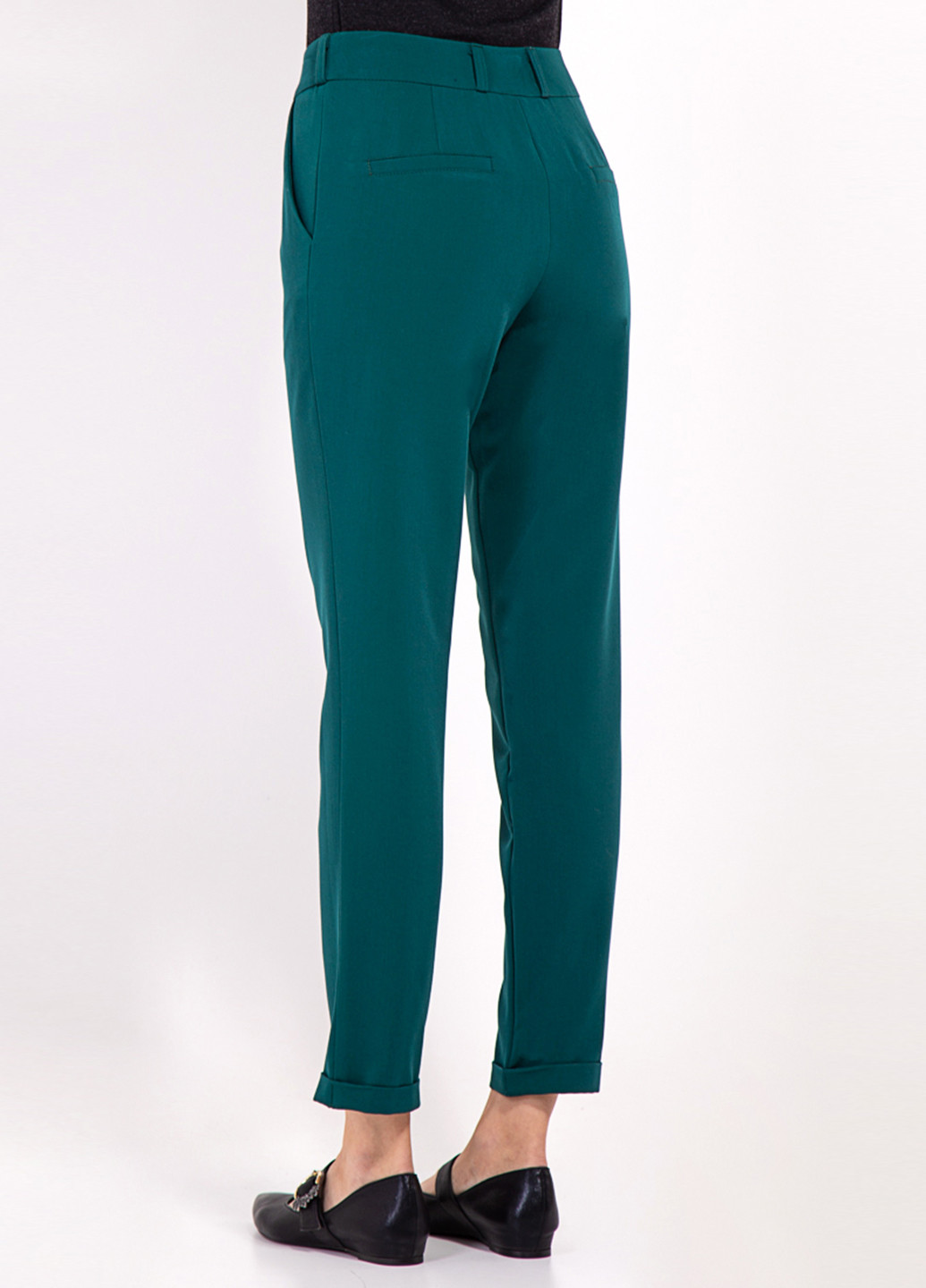 Зеленые кэжуал демисезонные прямые брюки Bessa
