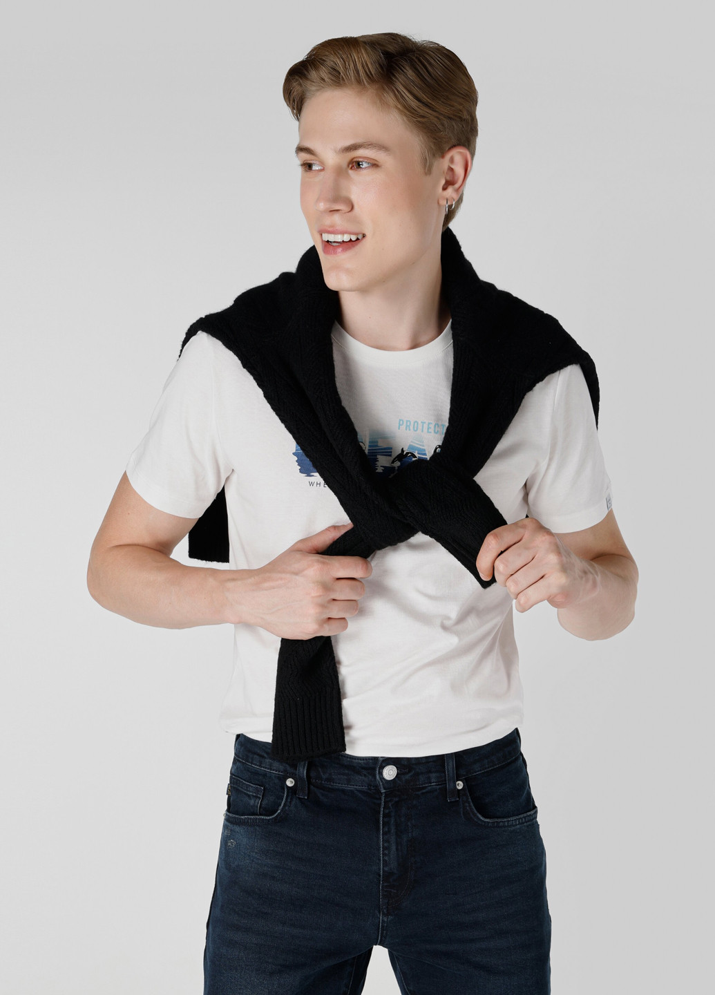 Чорний зимовий джемпер джемпер Colin's