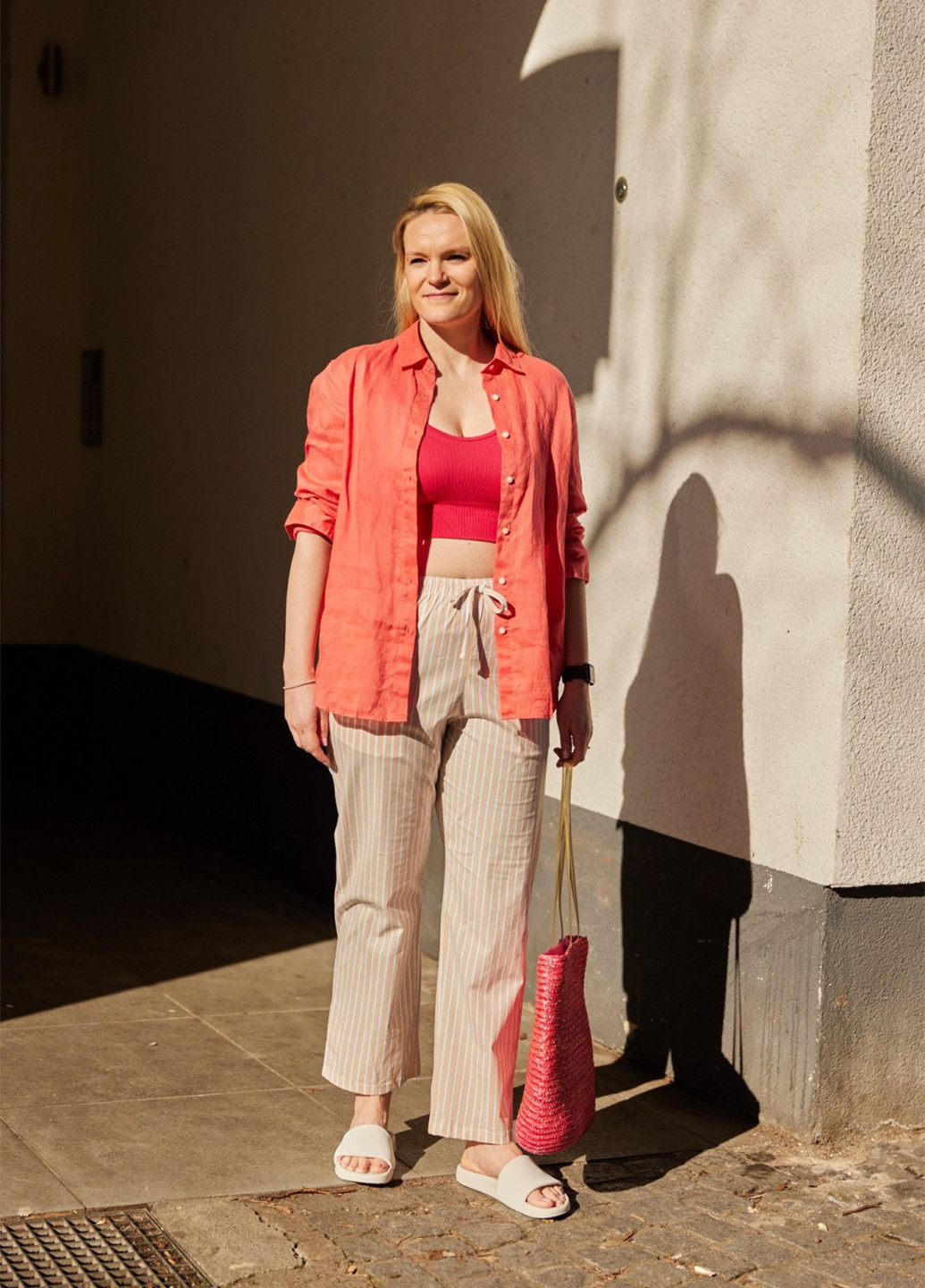 Помаранчева всесезон піжама (сорочка, штани) сорочка + брюки Uniqlo