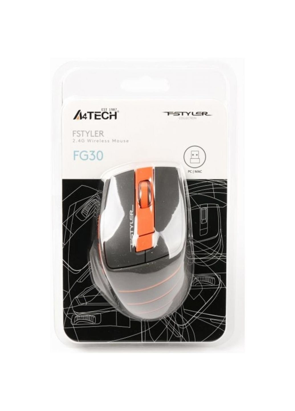 Мышка FG30 Orange A4Tech (252632811)