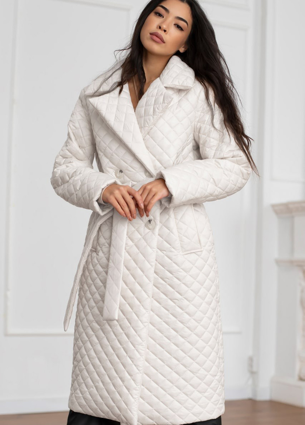 Біла демісезонна куртка куртка-пальто No Brand