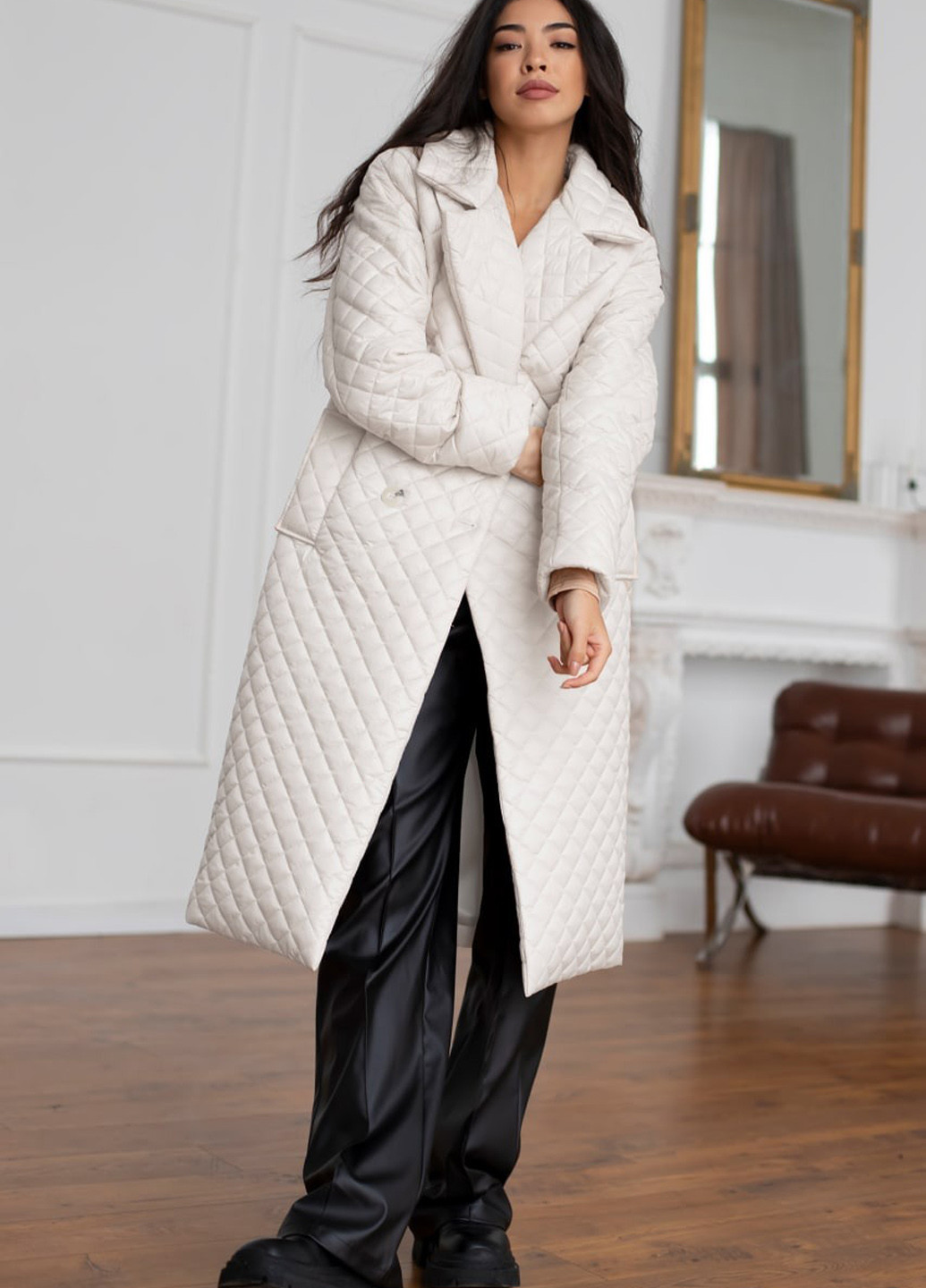 Біла демісезонна куртка куртка-пальто No Brand