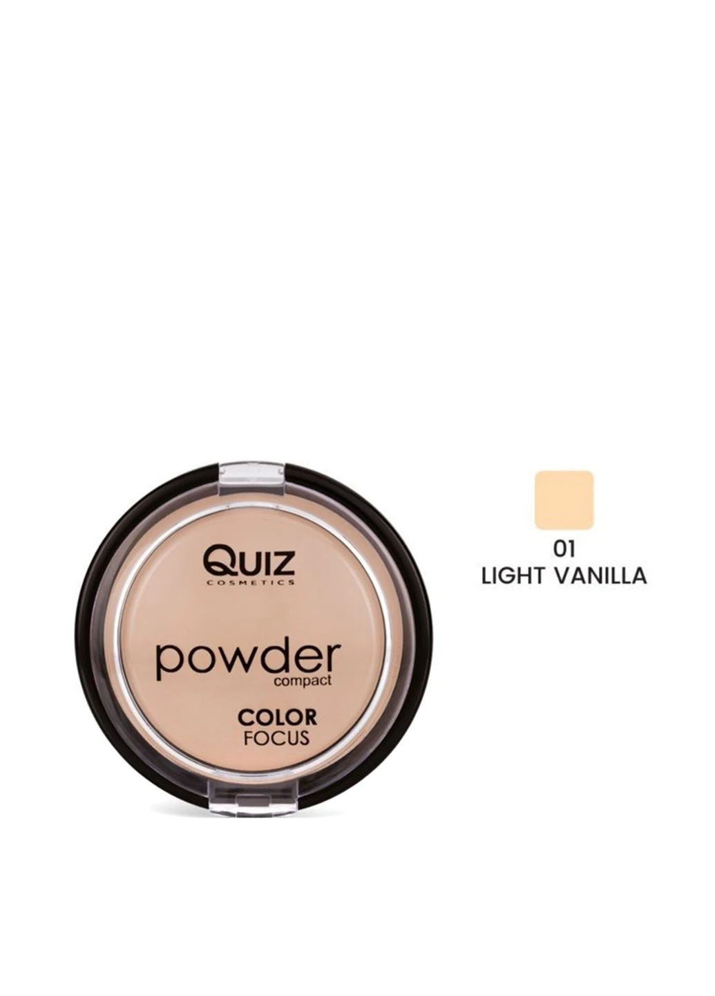 Пудра с зеркалом компактная № 01 light vanilla, 12 г Quiz (70379865)