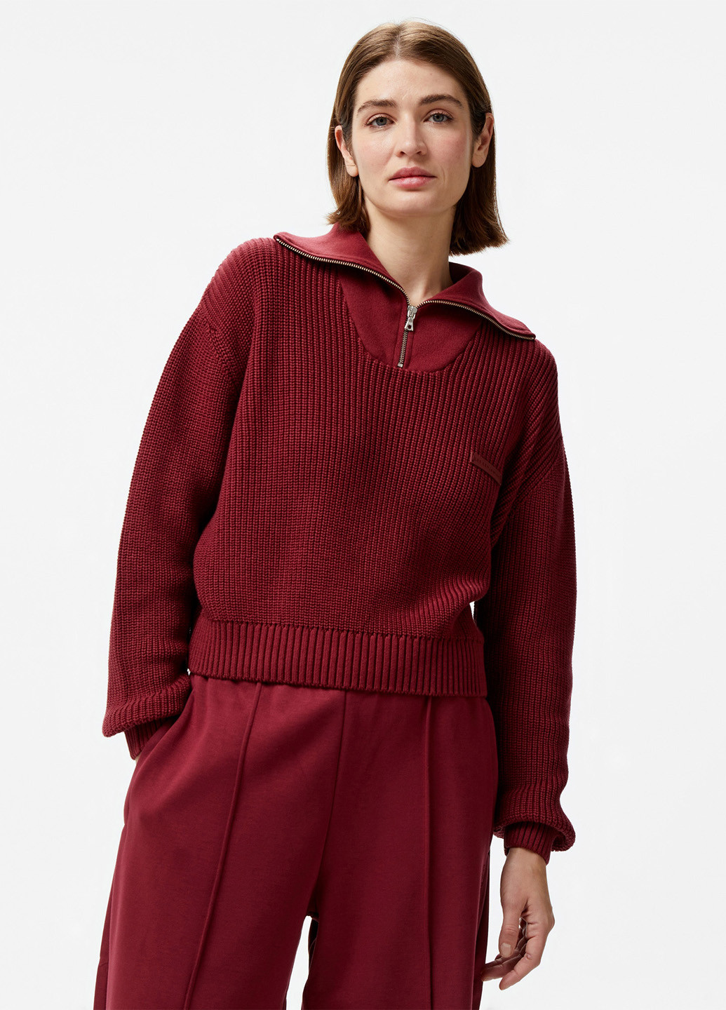 Красный демисезонный свитер Les Benjamins 301