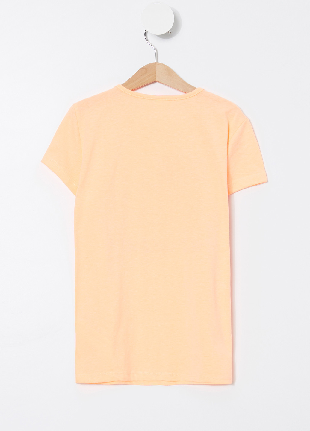 Кислотно-оранжевая летняя футболка DeFacto