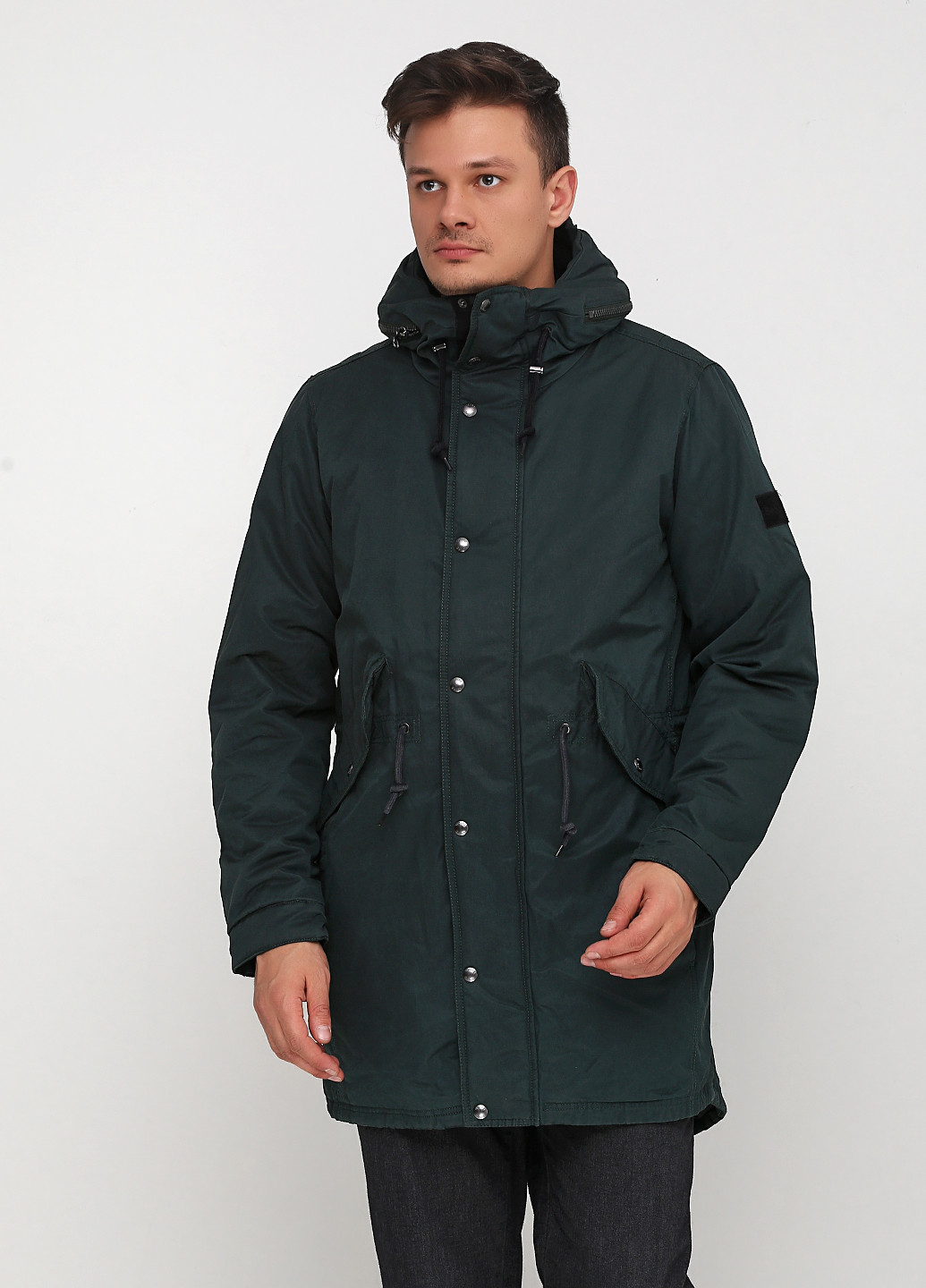 Темно-зелена демісезонна / зимня куртка Bench