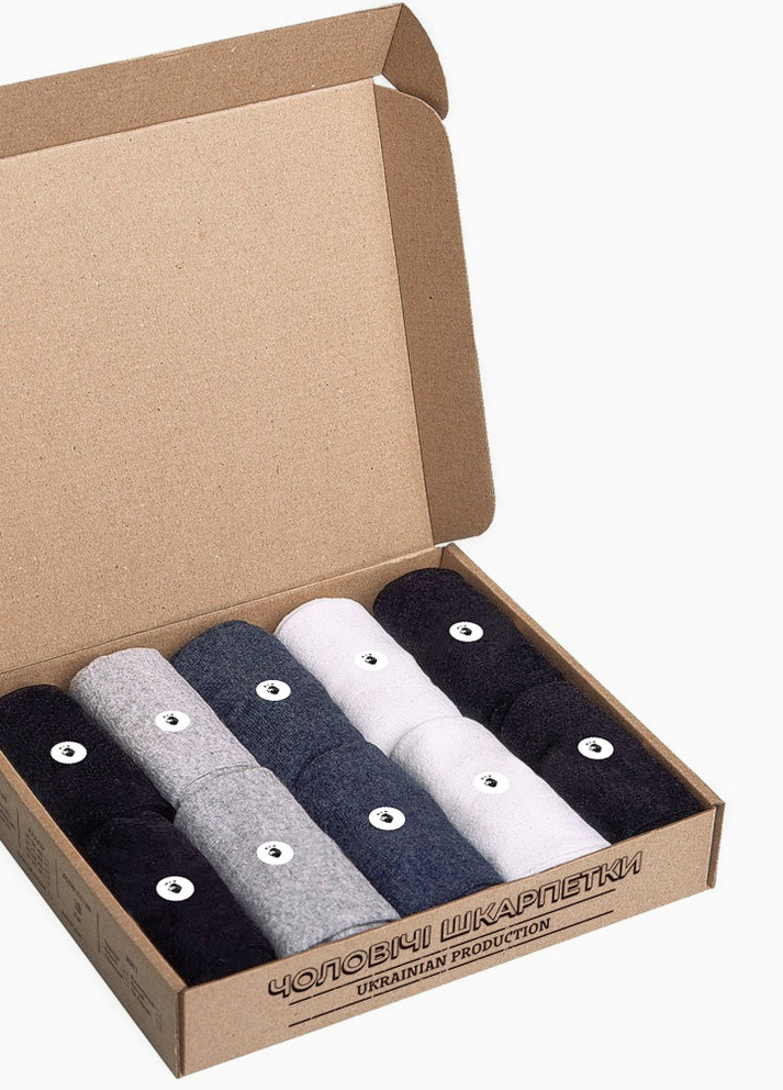 Набір чоловічих шкарпеток 10пар, короткі асорті (4 кольори) 39-42 Rix (229058825)