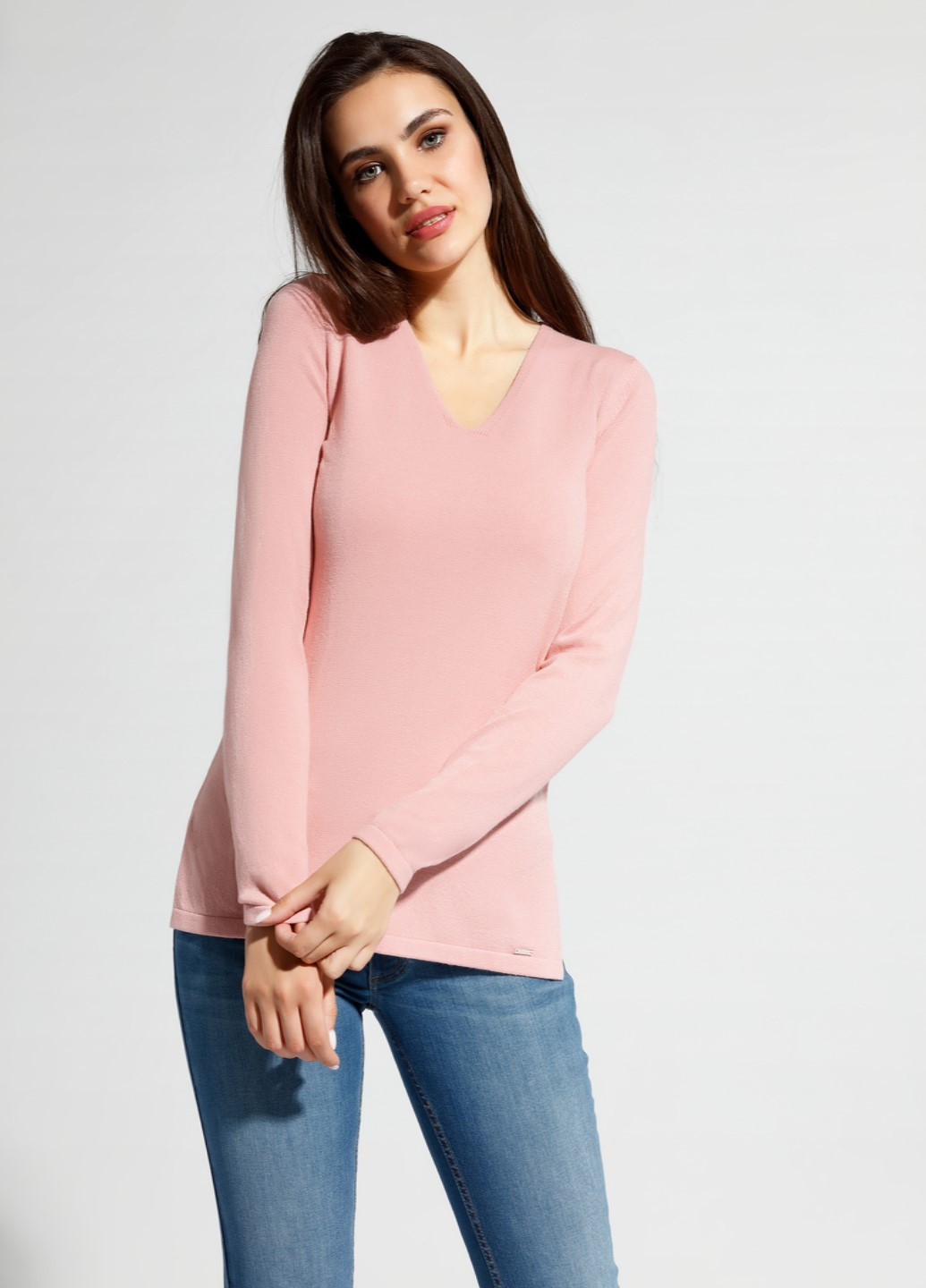 Світло-рожевий демісезонний пуловер пуловер Conte