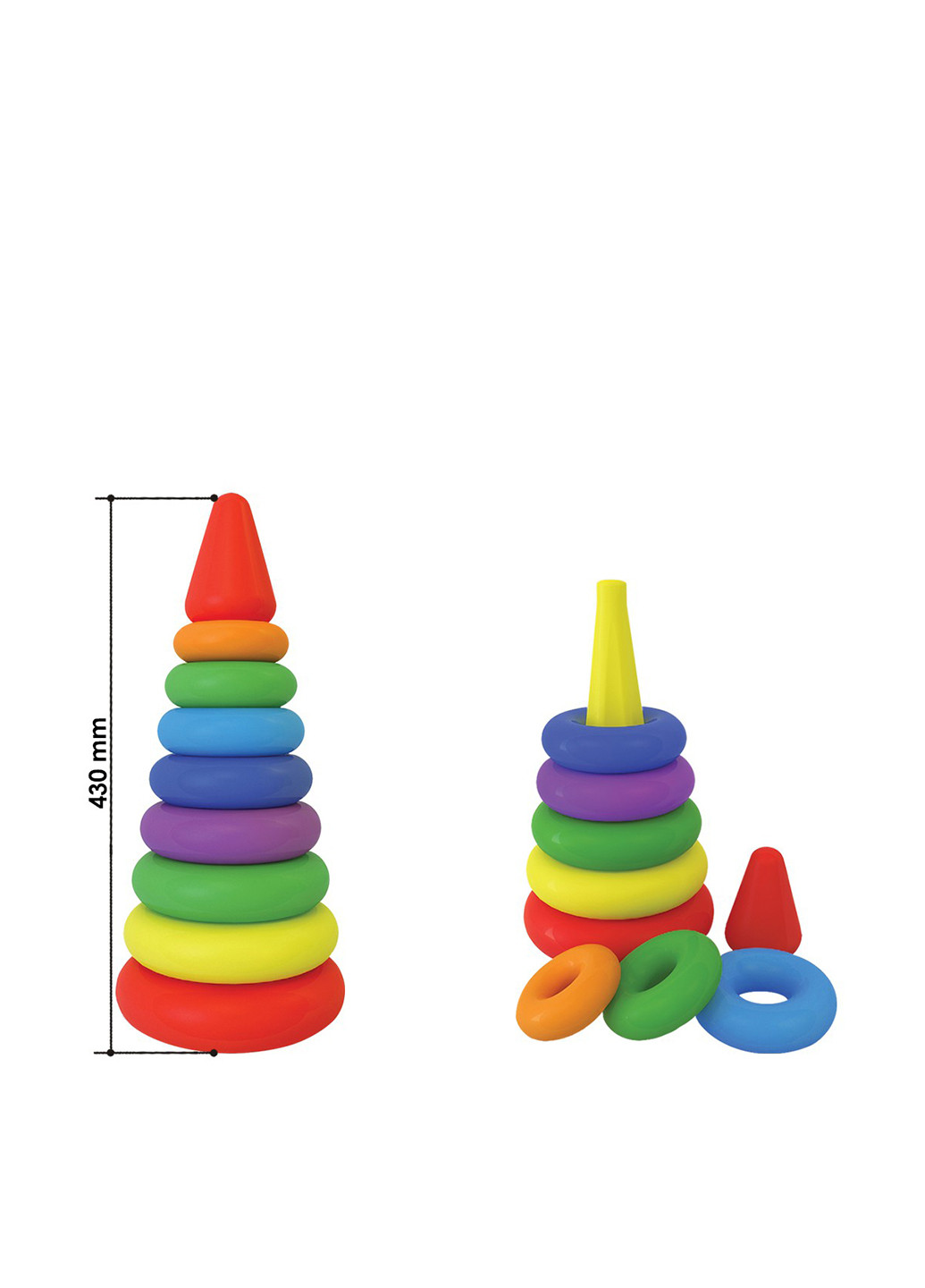 Іграшка Пірамідка, 43x19, 5x19, 5 см ТехноК (251419549)