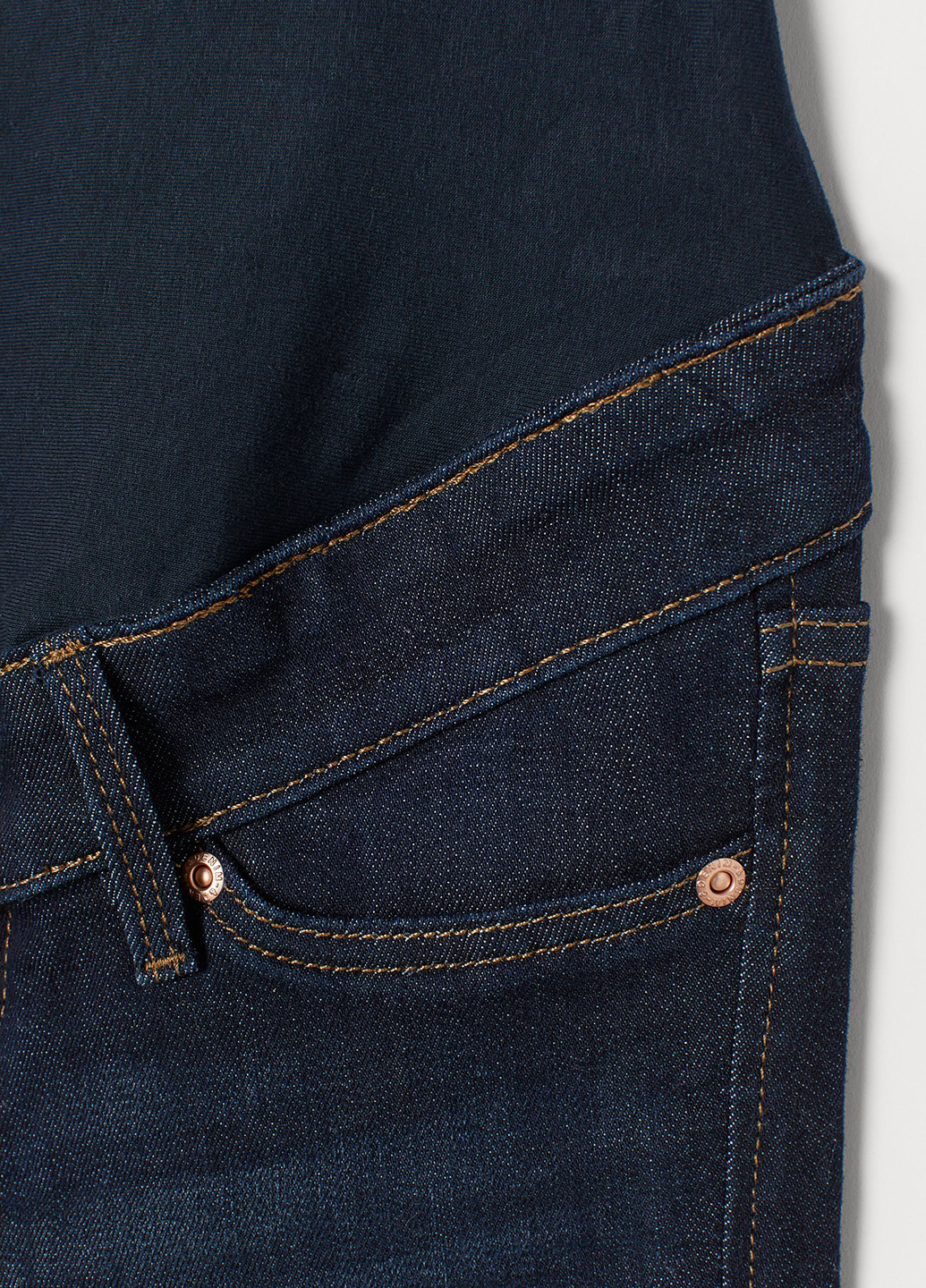 Темно-синие демисезонные зауженные джинсы для беременных H&M