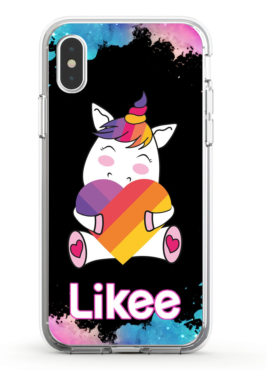 Чехол силиконовый Apple Iphone X Лайк Единорог (Likee Unicorn) (6129-1037) MobiPrint (219283971)