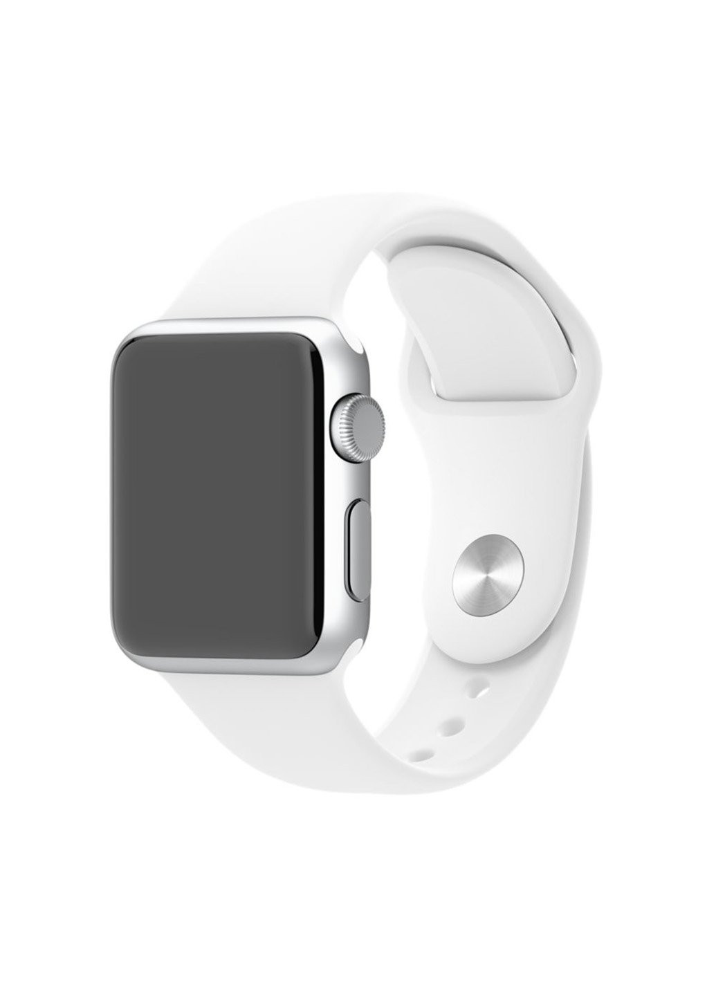 Ремешок Sport Band для Apple Watch 42/44mm силиконовый белый спортивный Series 5 4 3 2 1 white ARM (222374749)
