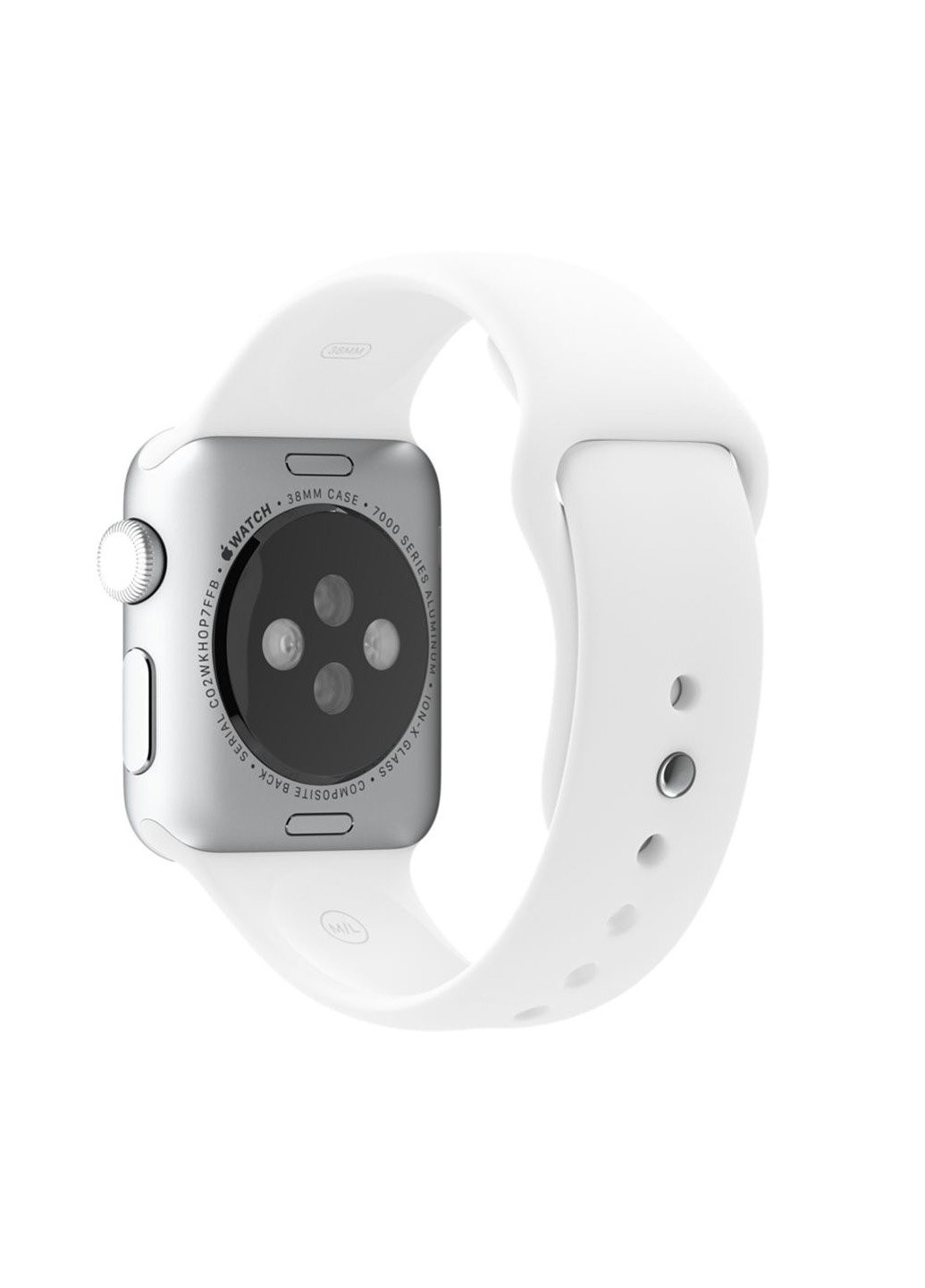 Ремінець Sport Band для Apple Watch 42 / 44mm силіконовий білий спортивний Series 5 4 3 2 1 white ARM (222374749)