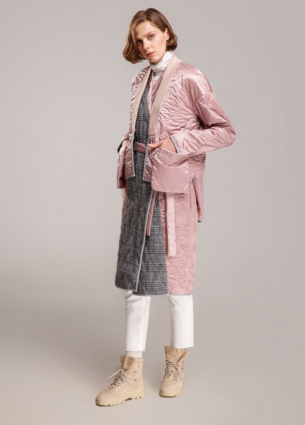 Розовая демисезонная куртка Alberto Bini