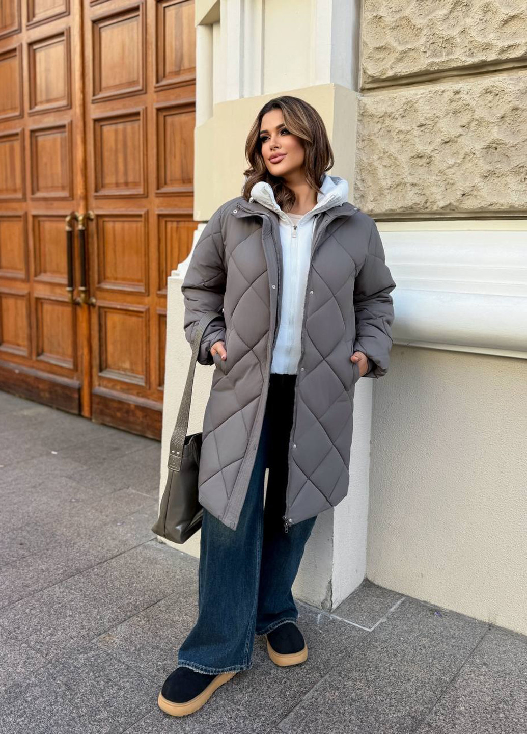 Сіра зимня куртка No Brand