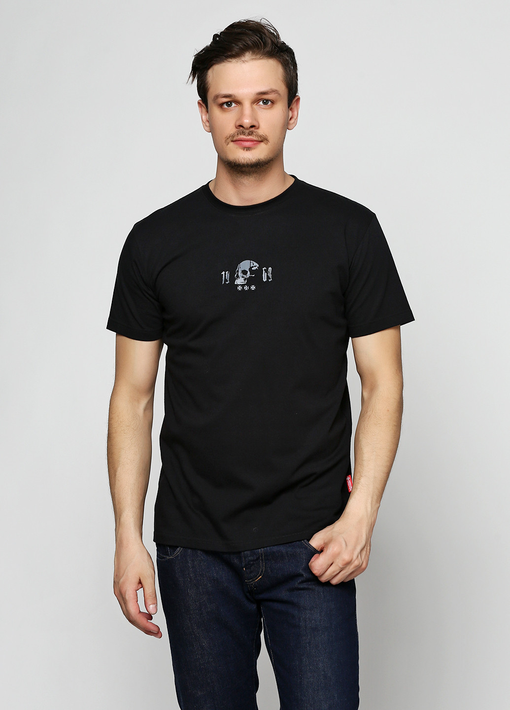Черная летняя футболка с коротким рукавом Dobermans Aggressive