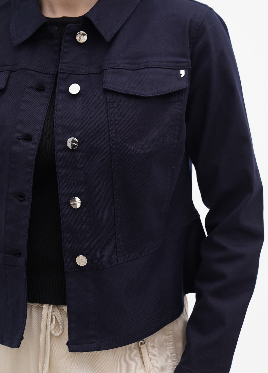 Темно-синя демісезонна жакет куртка-піджак Comma