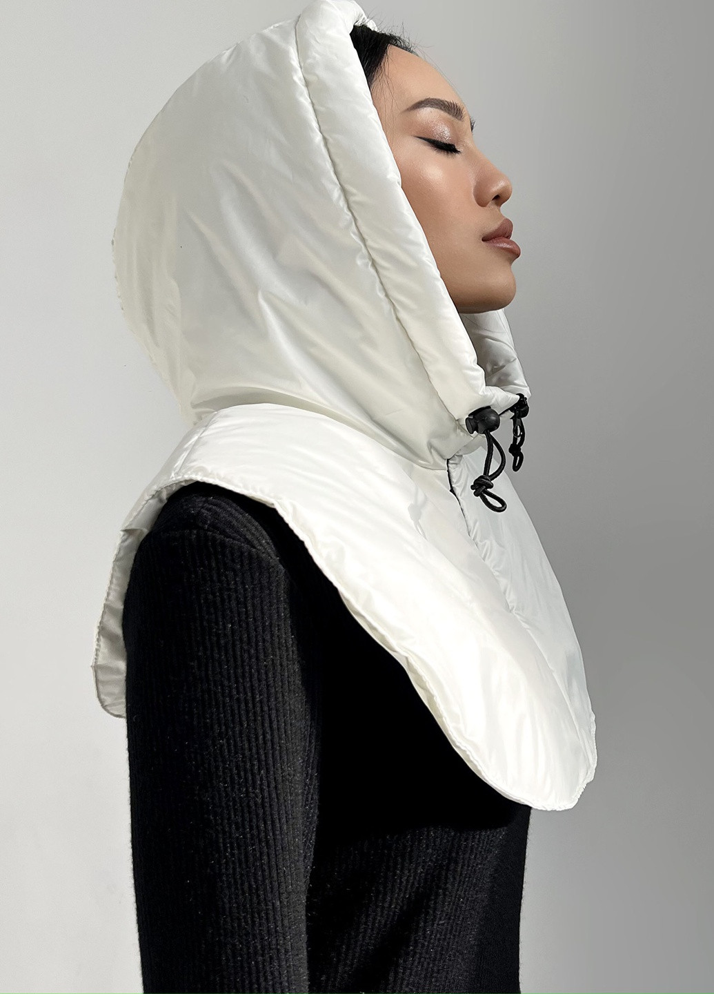 Зимний белый универсальний капор Jadone Fashion (255722723)