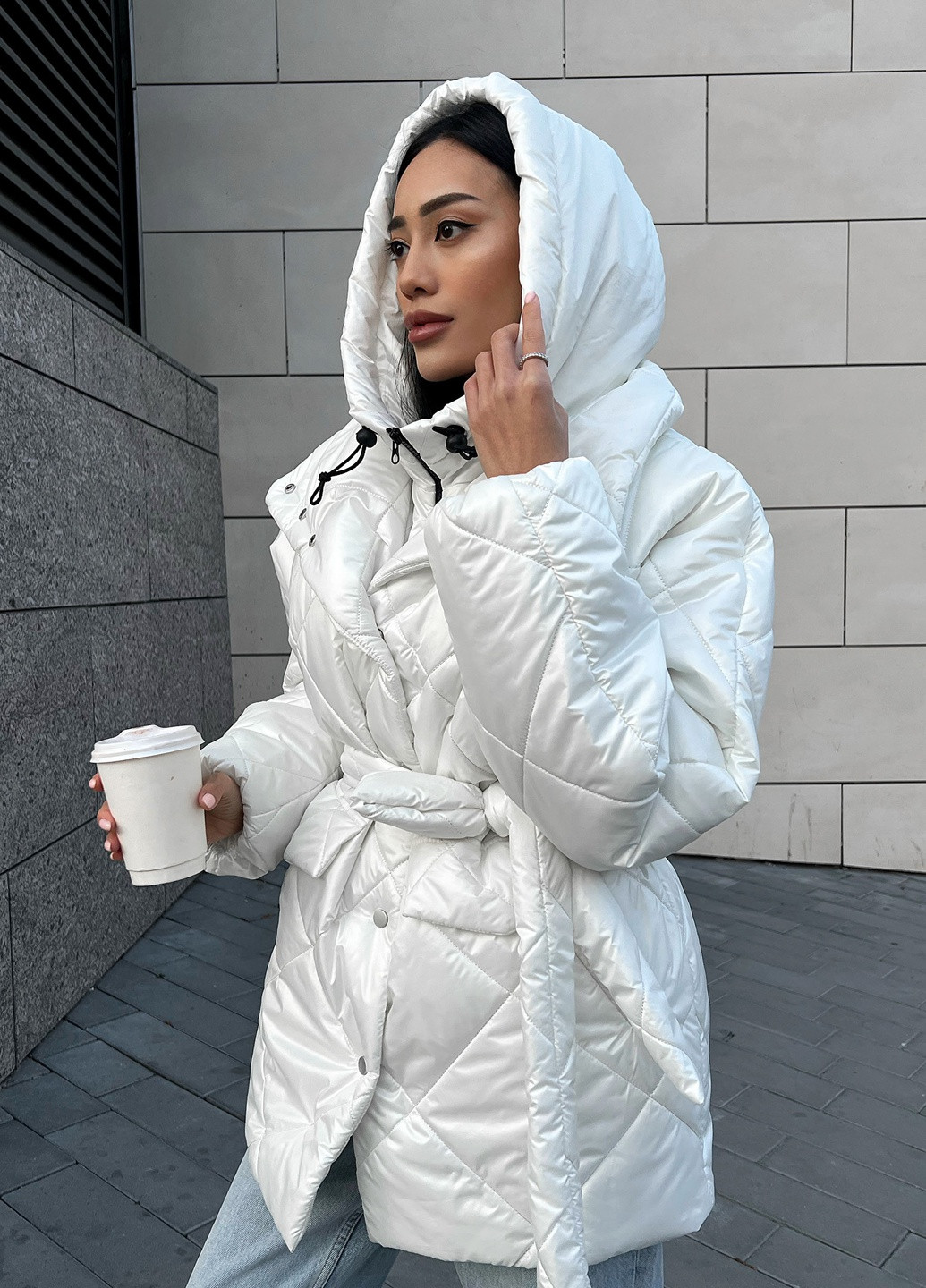 Зимовий капор білий Jadone Fashion (255722723)