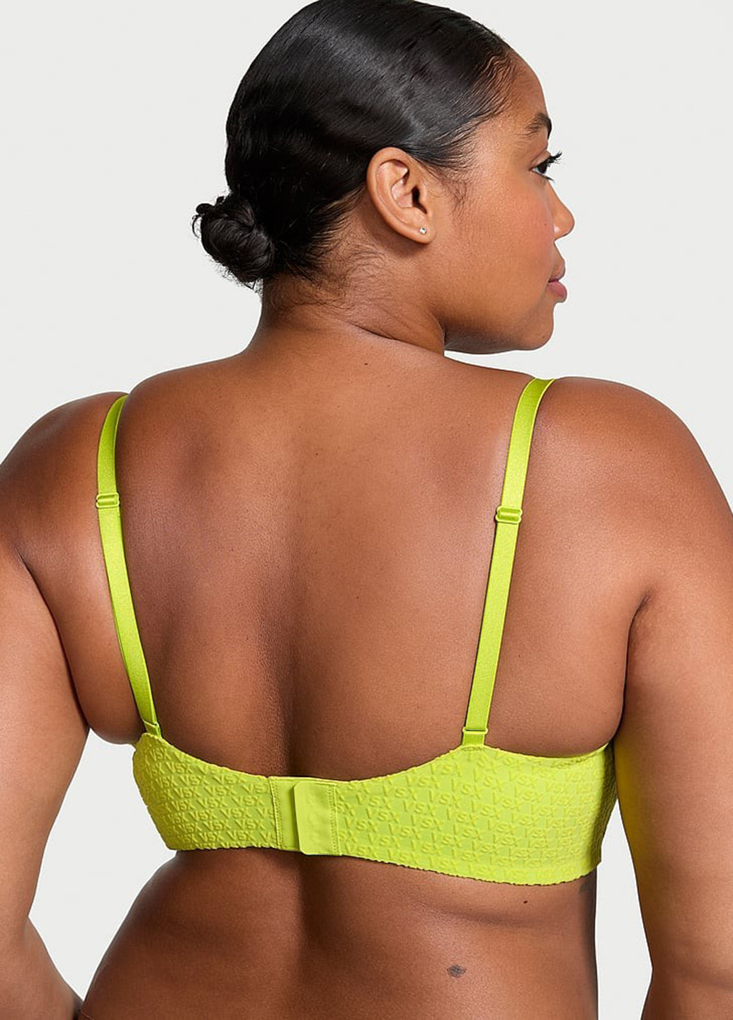 Салатовый балконет бюстгальтер Victoria's Secret без косточек полиамид