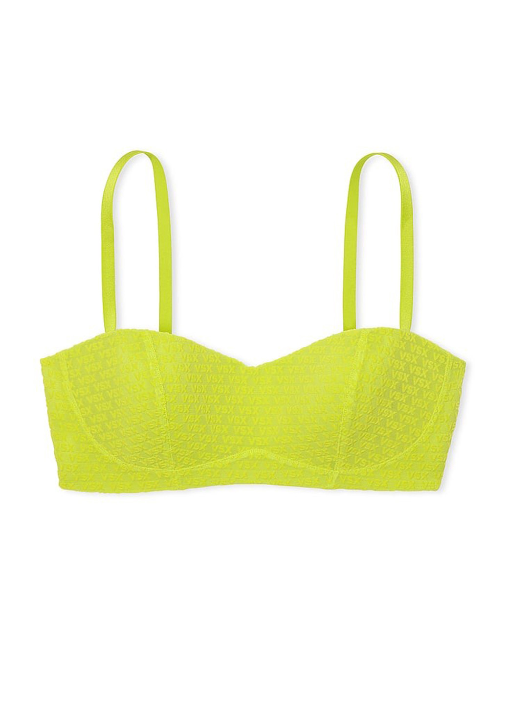 Салатовый балконет бюстгальтер Victoria's Secret без косточек полиамид