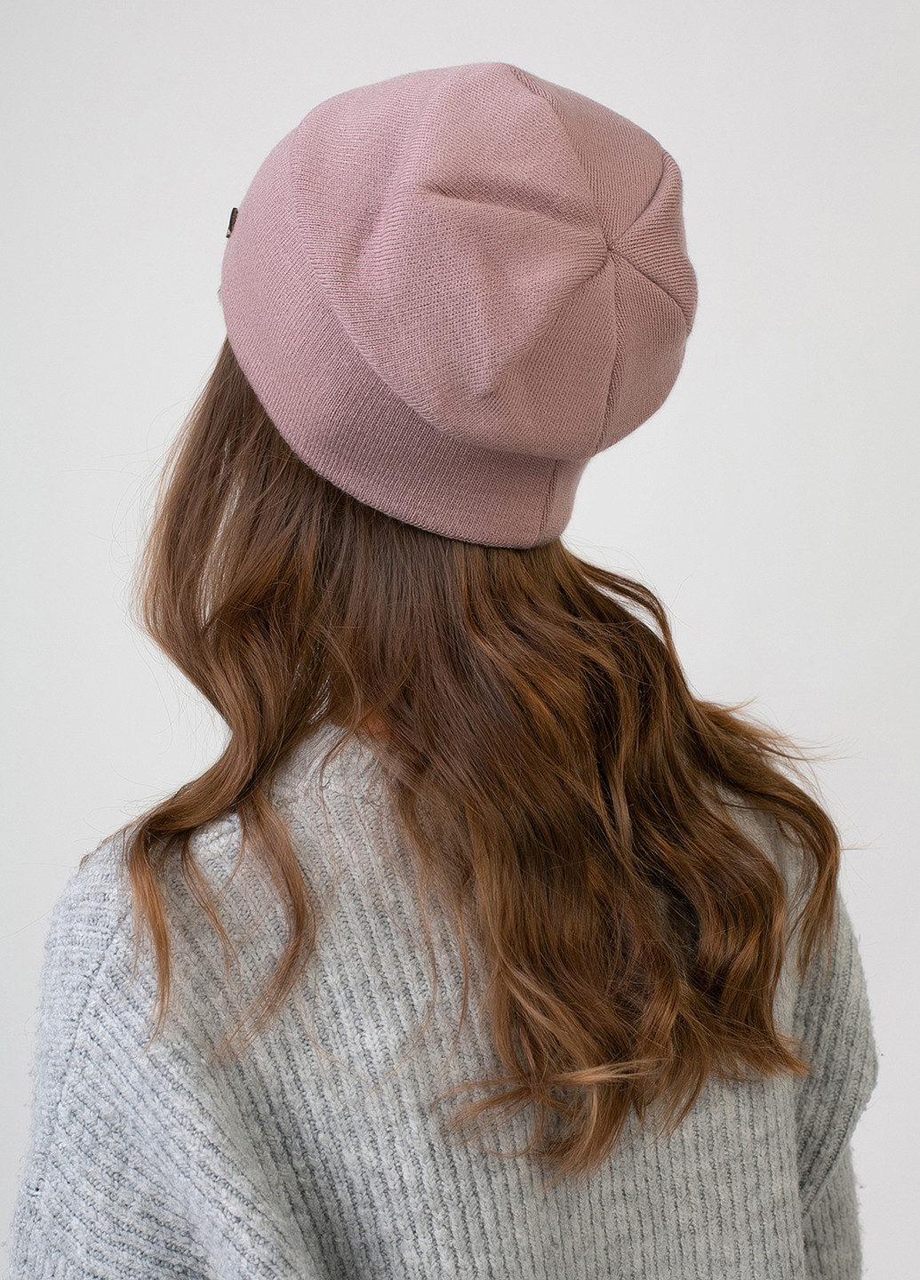 Зимова класична тепла вовняна шапка жіноча на флісовій підкладці 550495 DeMari 45 демари (237904019)