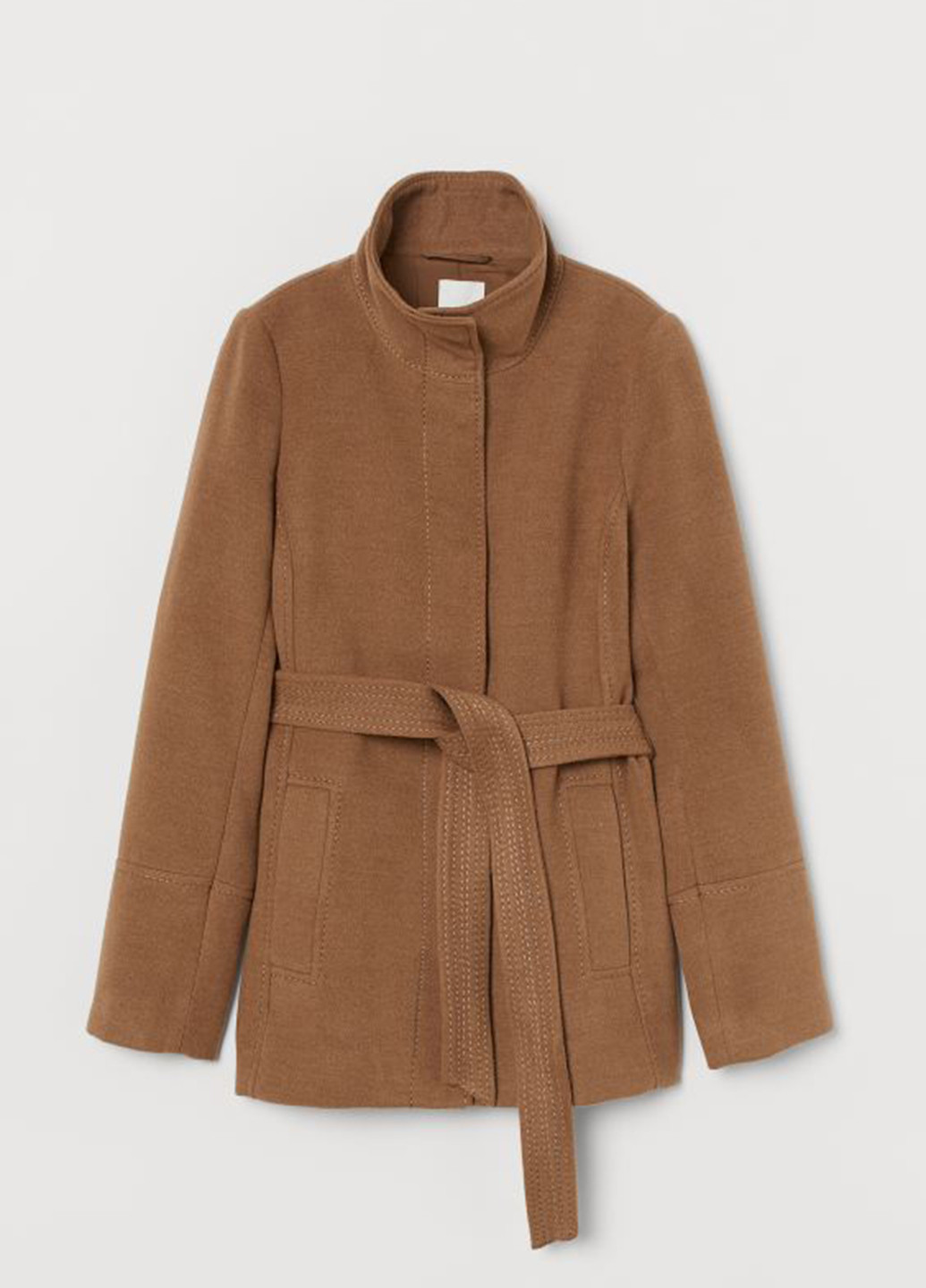 Коричневое демисезонное Пальто однобортное H&M