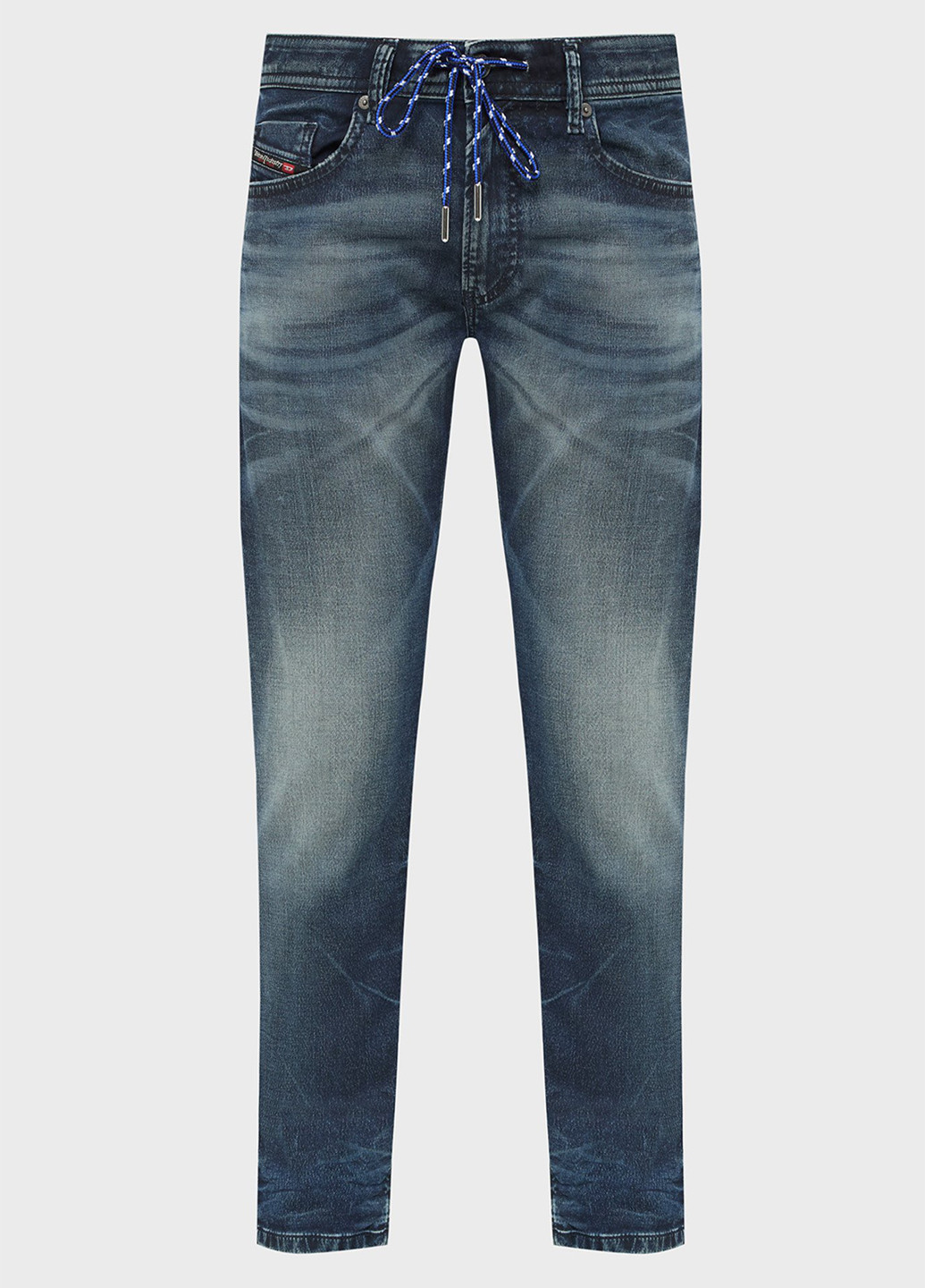 Синие демисезонные зауженные джинсы Diesel