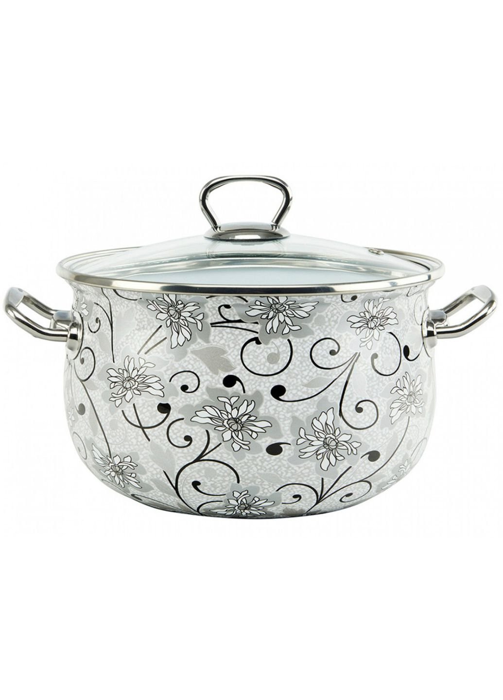 Каструля емальована Premium Мережка GT-T-218-С 18 см 3.1 л Gusto (253542678)