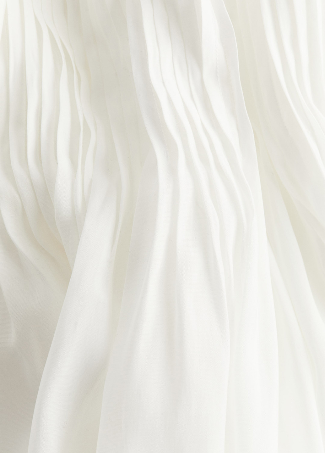 Белое кэжуал платье плиссированное H&M однотонное