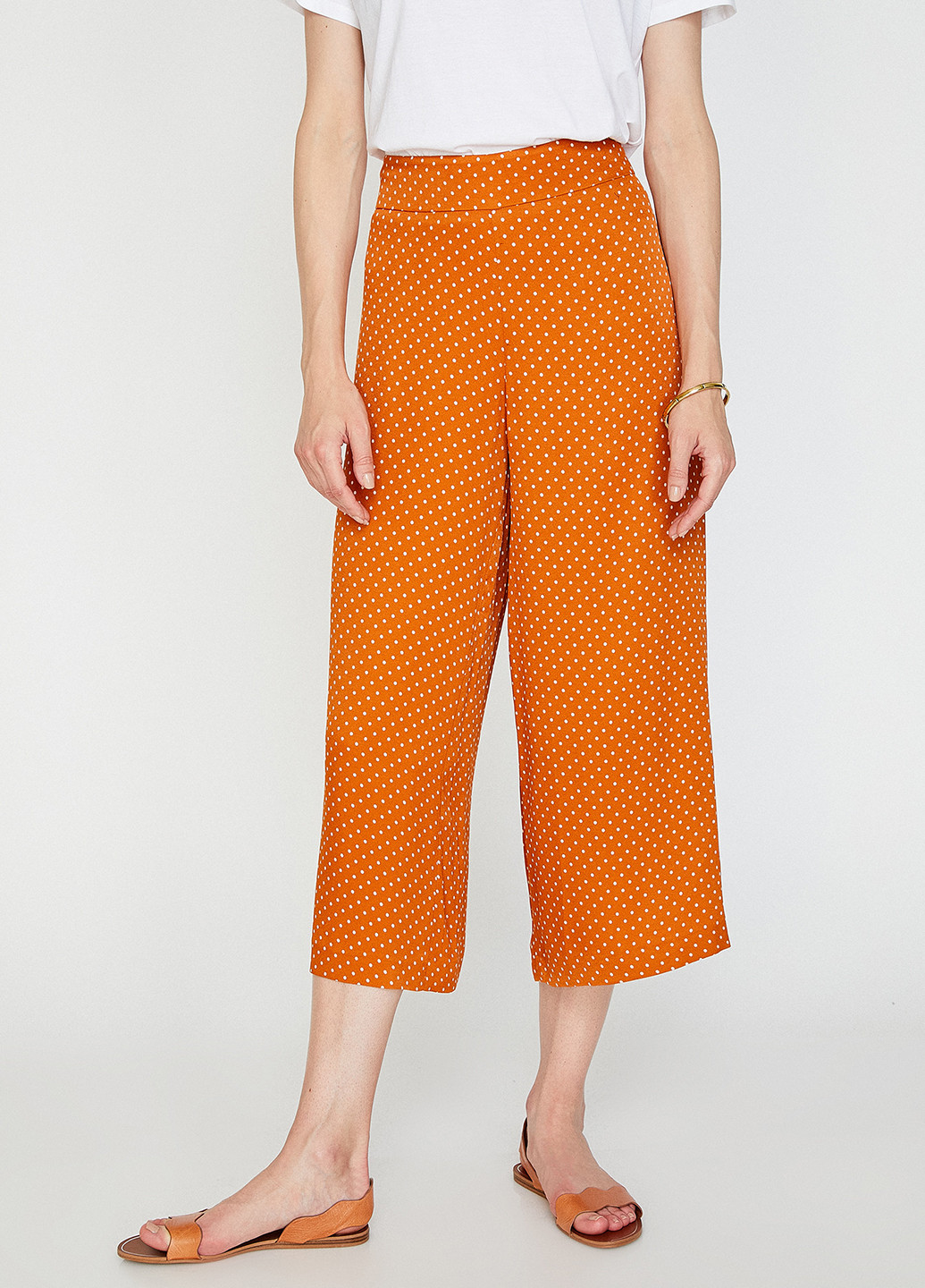 Оранжевые кэжуал летние кюлоты брюки KOTON