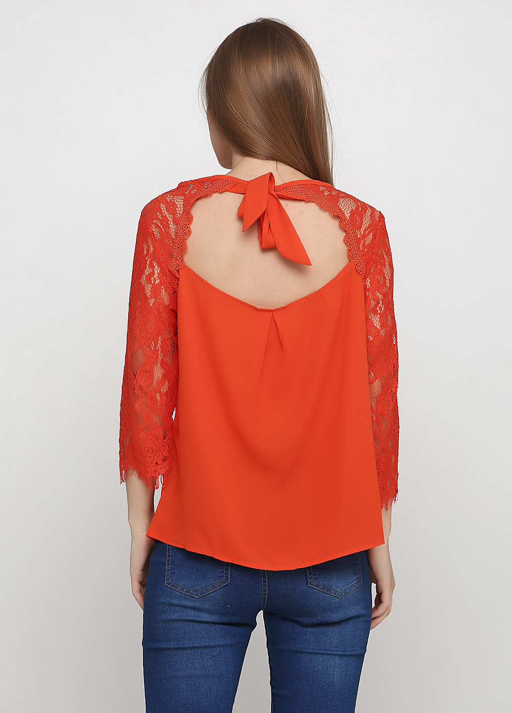 Оранжевая демисезонная блуза Ellis