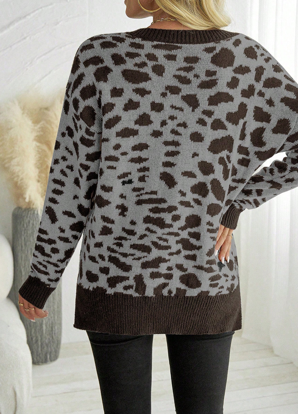 Темно-сірий демісезонний пуловер пуловер SHEIN