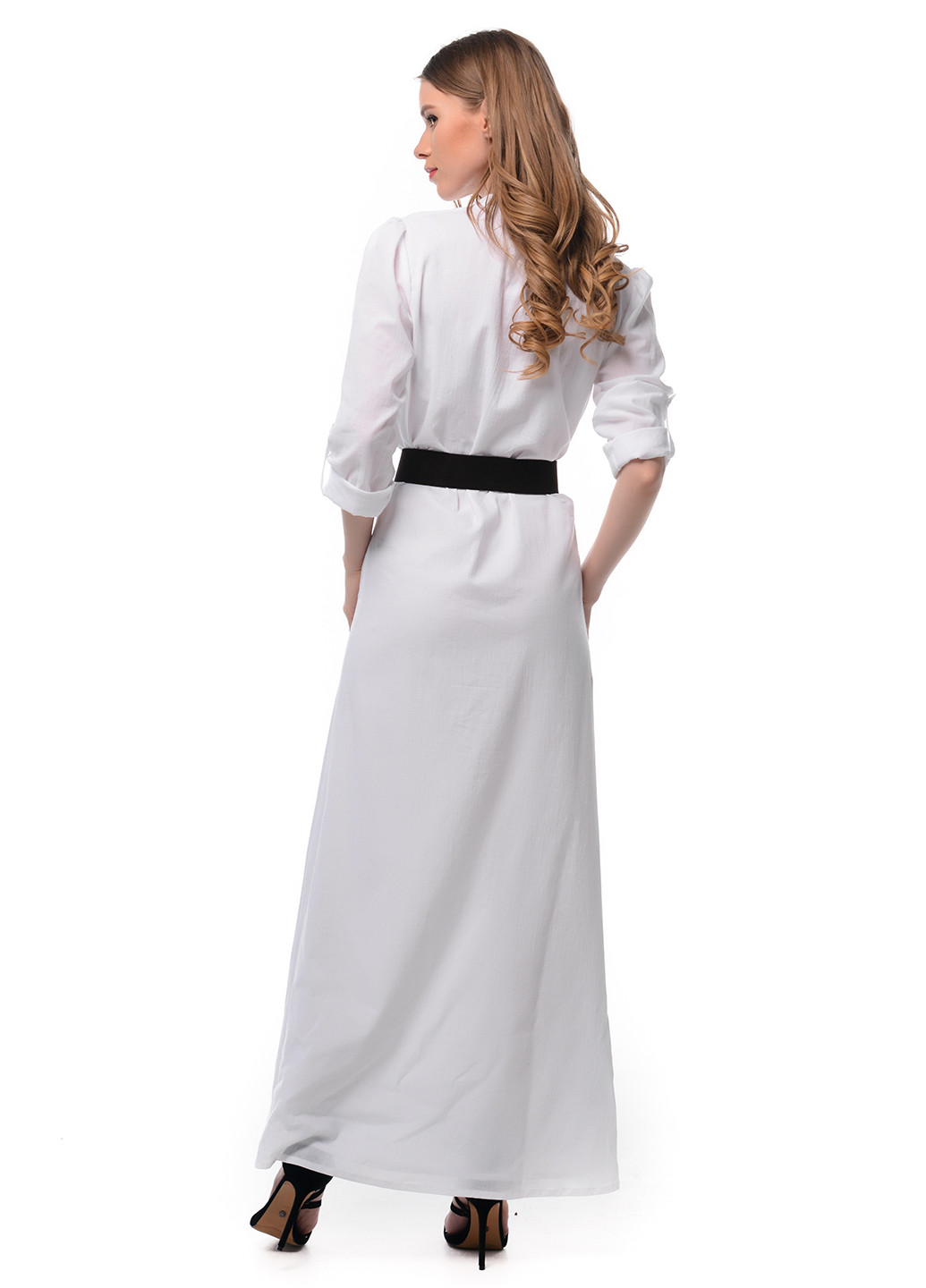 Белое кэжуал платье рубашка Arefeva однотонное
