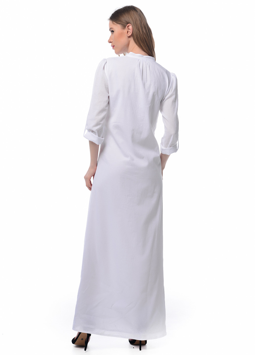 Белое кэжуал платье рубашка Arefeva однотонное