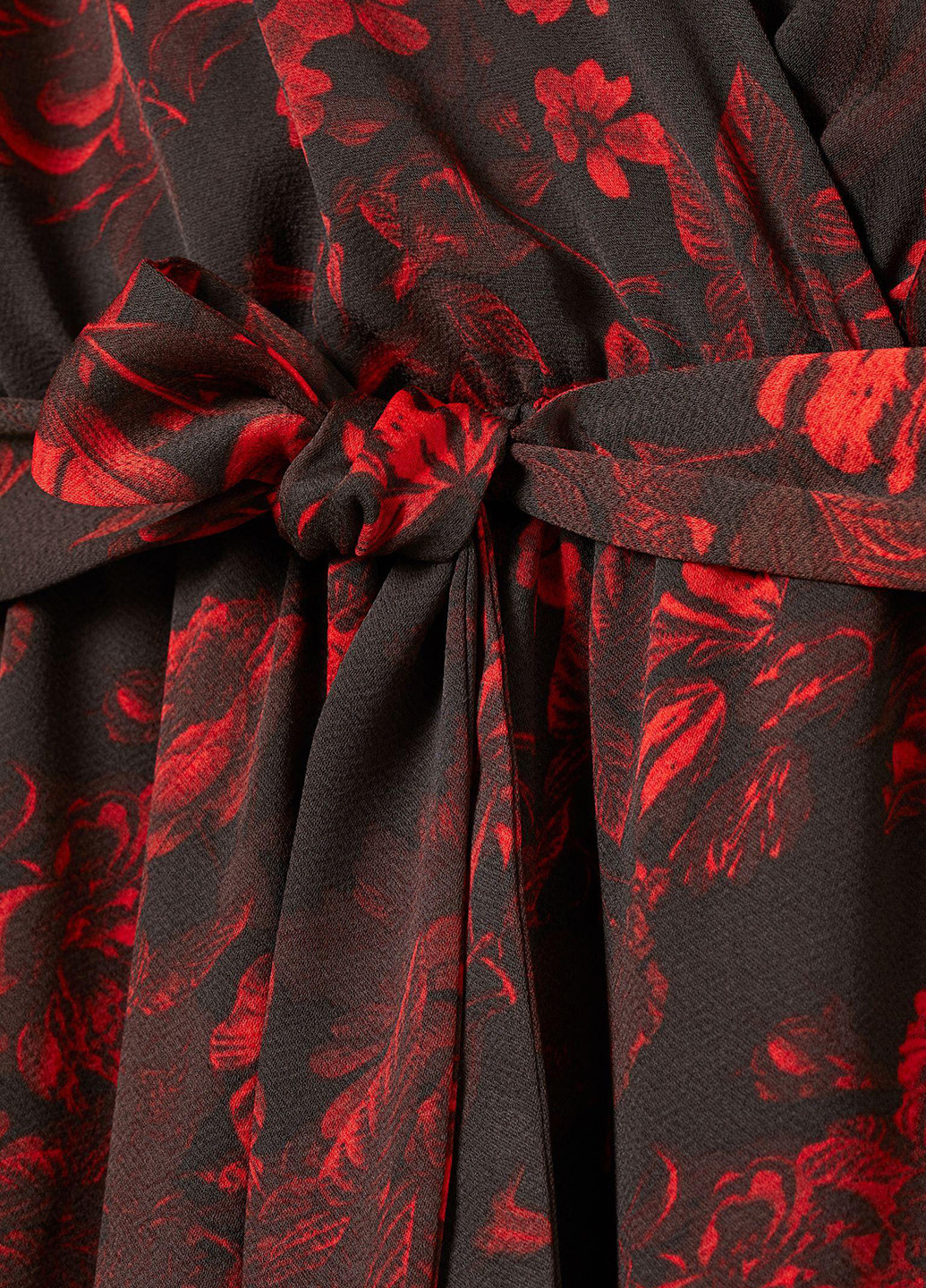 Комбінезон демісезон,чорний в червоні візерунки, H&M квітковий чорний