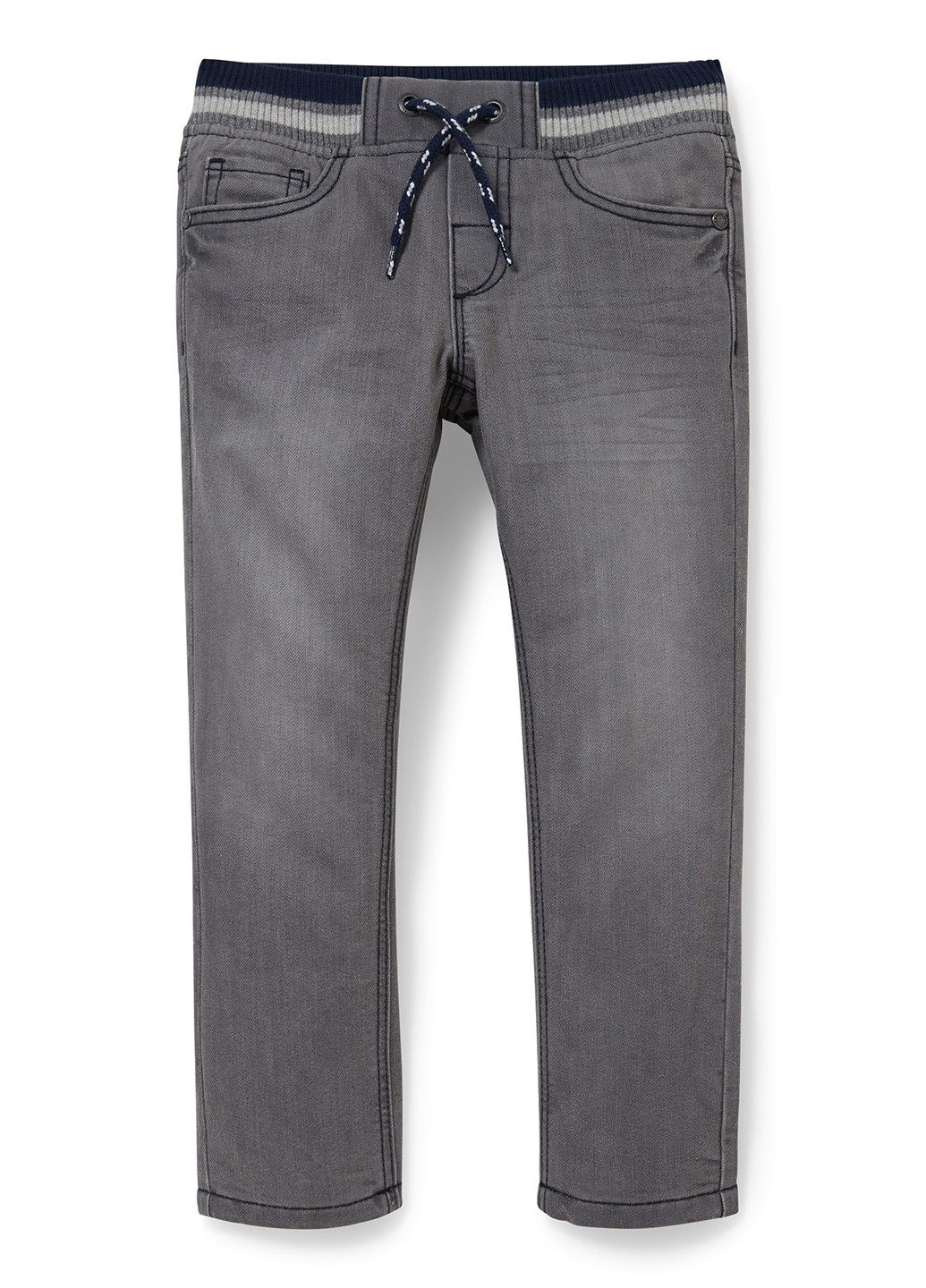 Серые демисезонные прямые джинсы C&A