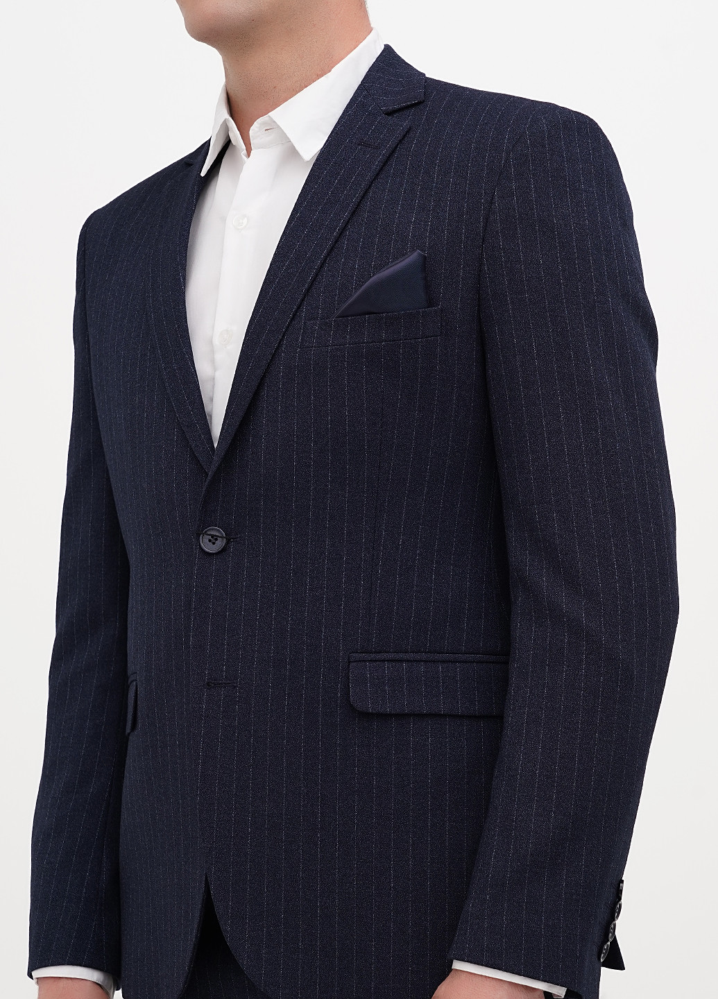 Темно-синій демісезонний костюм (піджак, штани) брючний Federico Cavallini