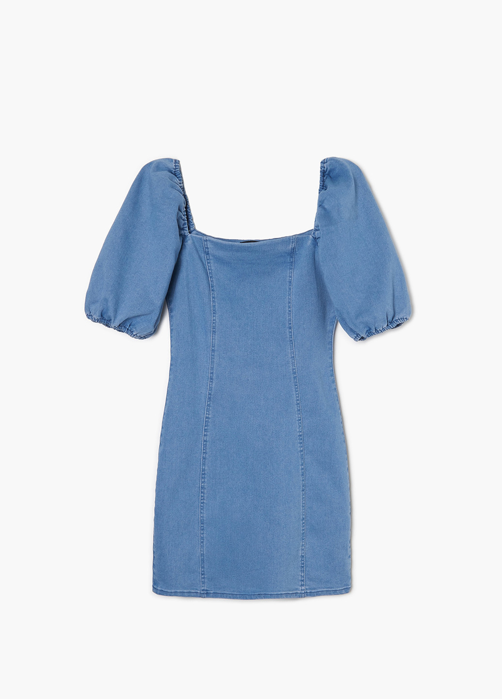 Темно-голубое джинсовое платье Cropp однотонное